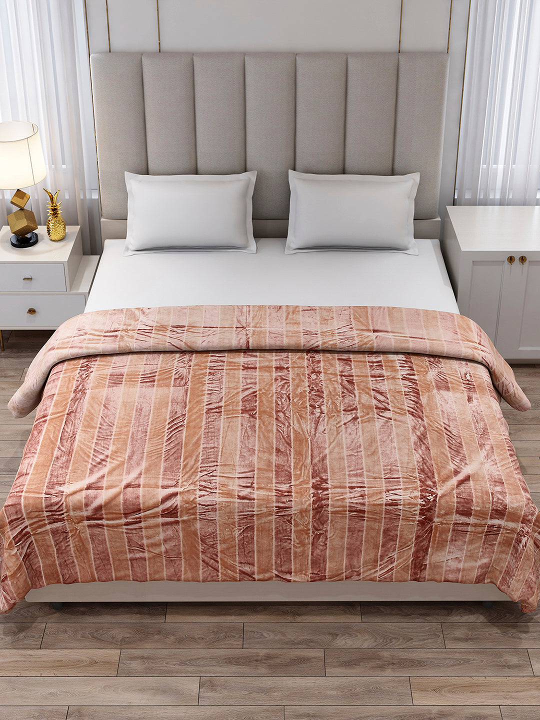 Striped Double Bed 300 GSM Blanket for AC Room - (Cosmos)