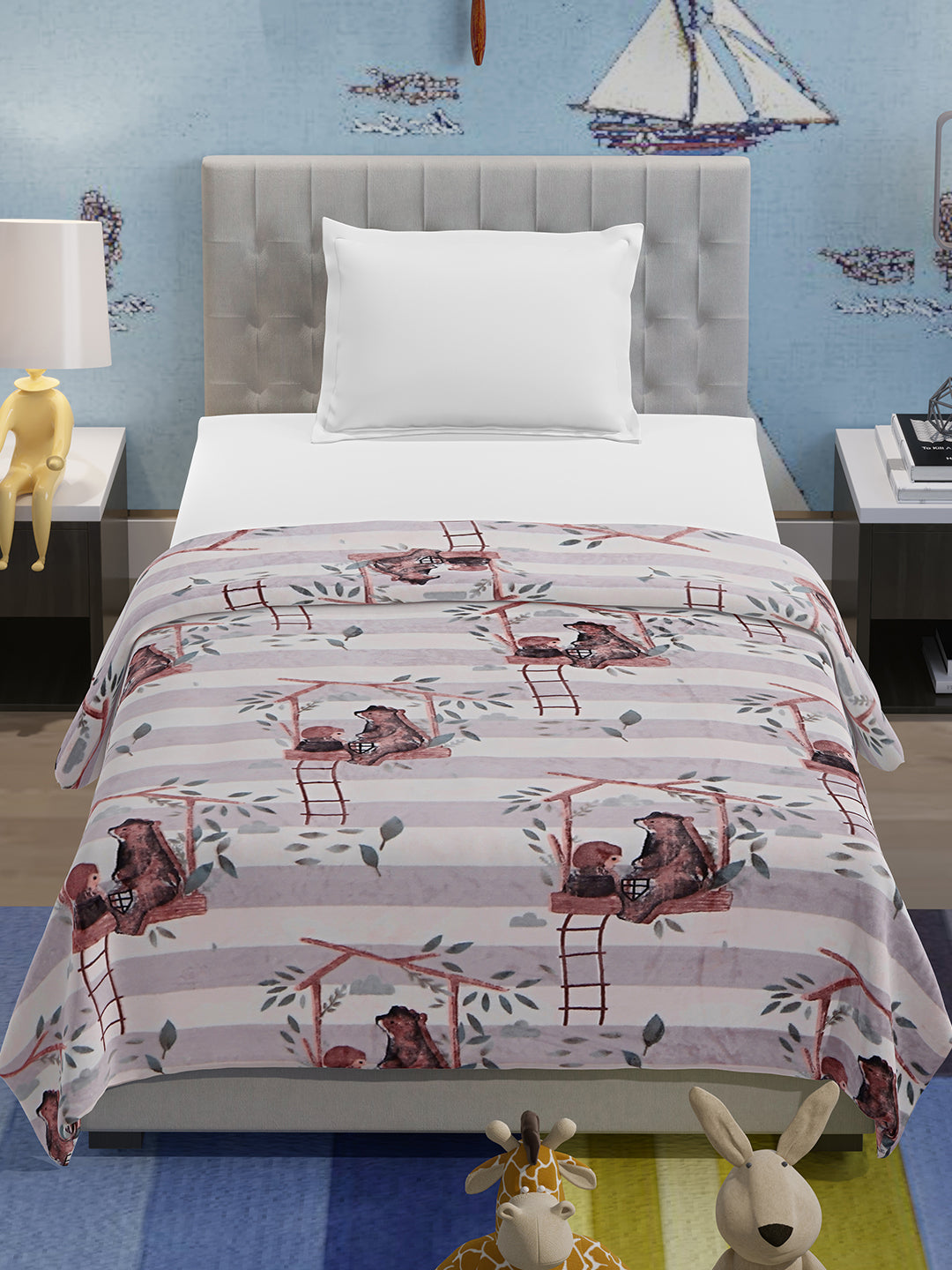 Printed Single Bed 300 GSM Blanket for AC Room (Ellis)