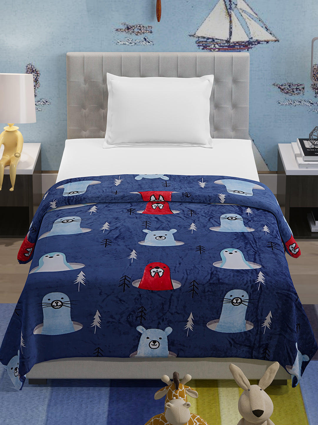 Printed Single Bed 300 GSM Blanket for AC Room (Ellis)