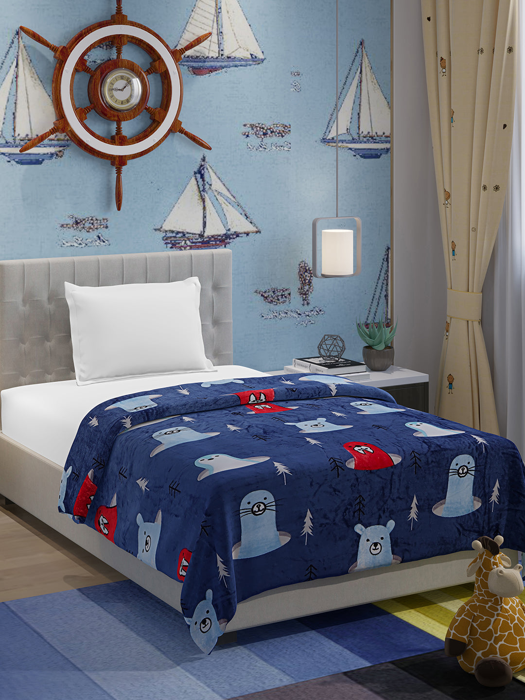 Printed Single Bed 300 GSM Blanket for AC Room (Ellis)