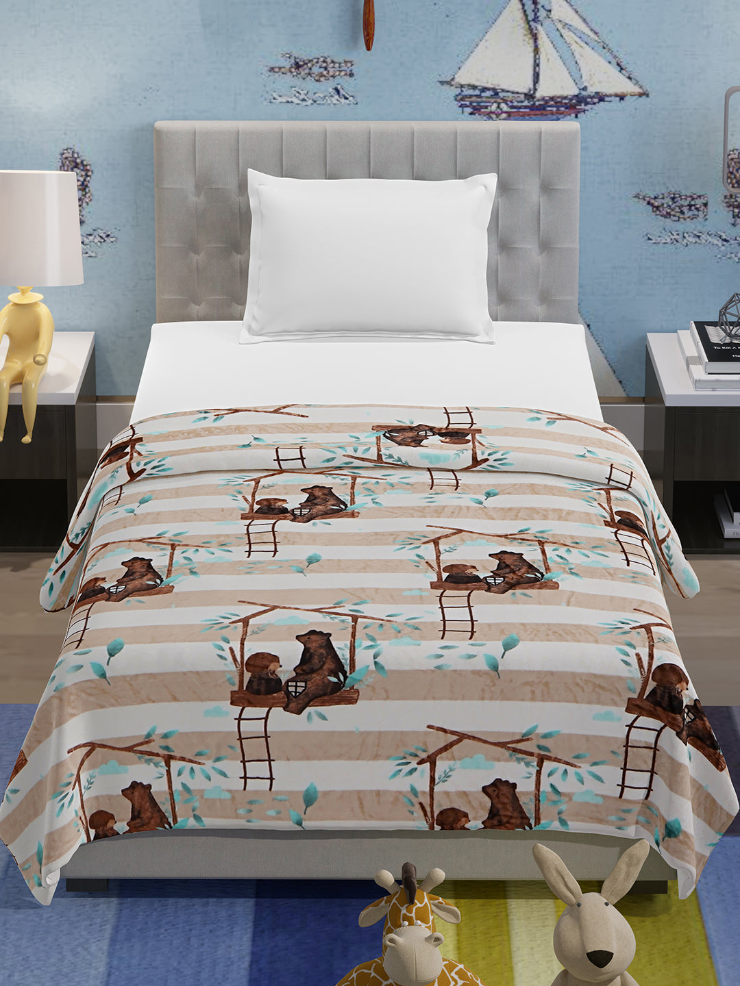 Printed Single Bed 300 GSM Blanket for AC Room (Ellis)