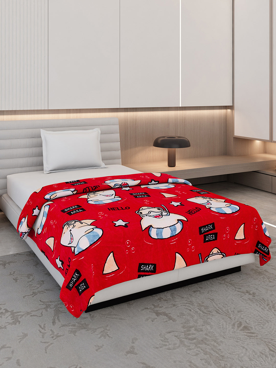 Printed Single Bed 300 GSM Blanket for AC Room - (Ellis)