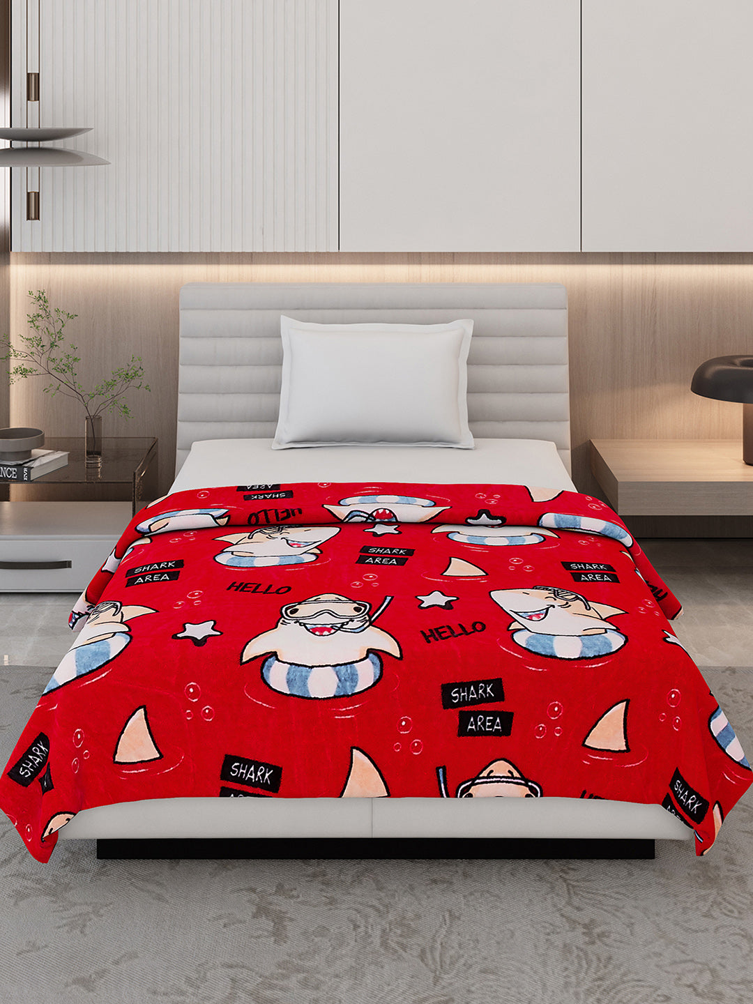Printed Single Bed 300 GSM Blanket for AC Room - (Ellis)