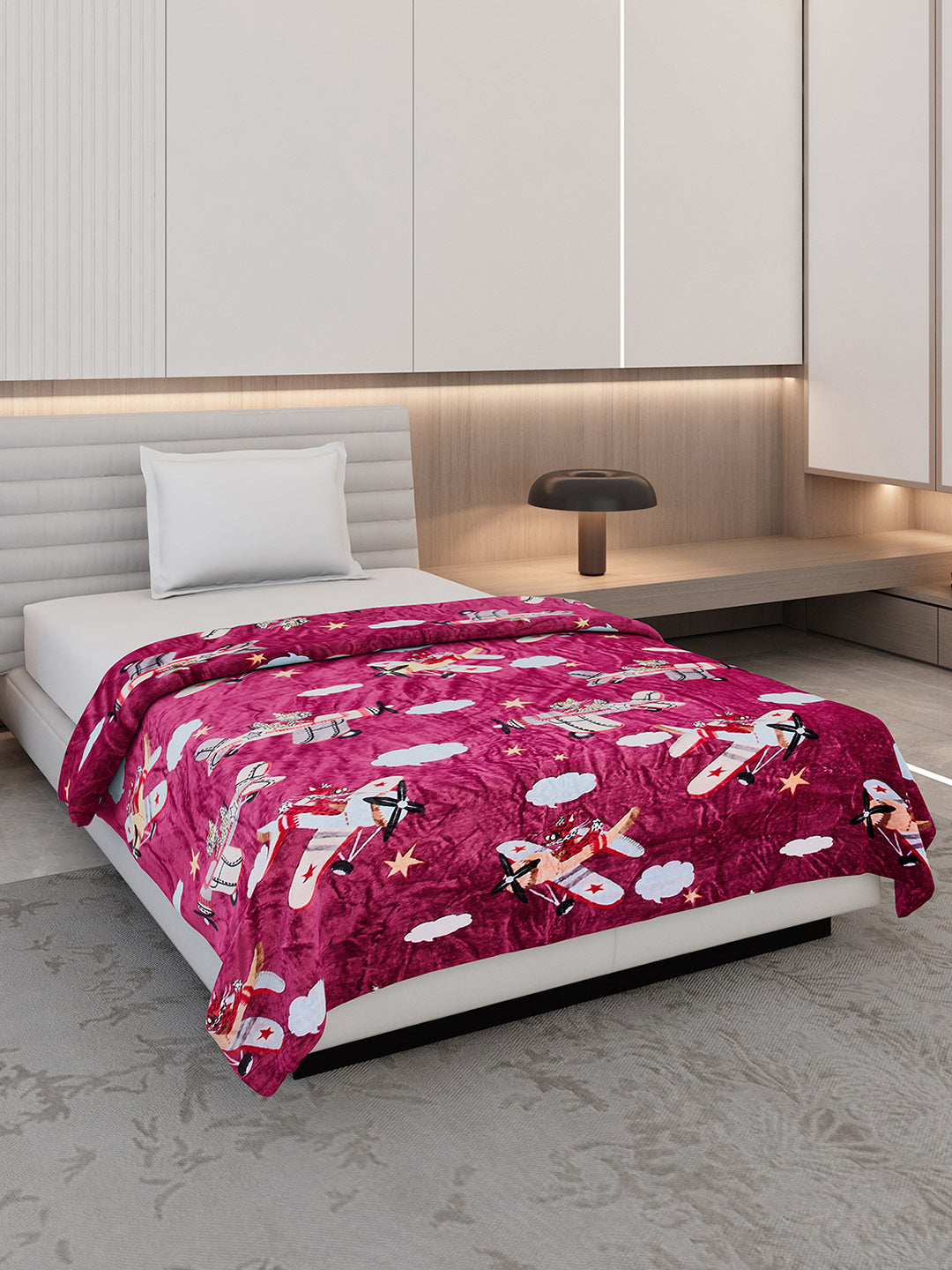 Printed Single Bed 300 GSM Blanket for AC Room - (Ellis)