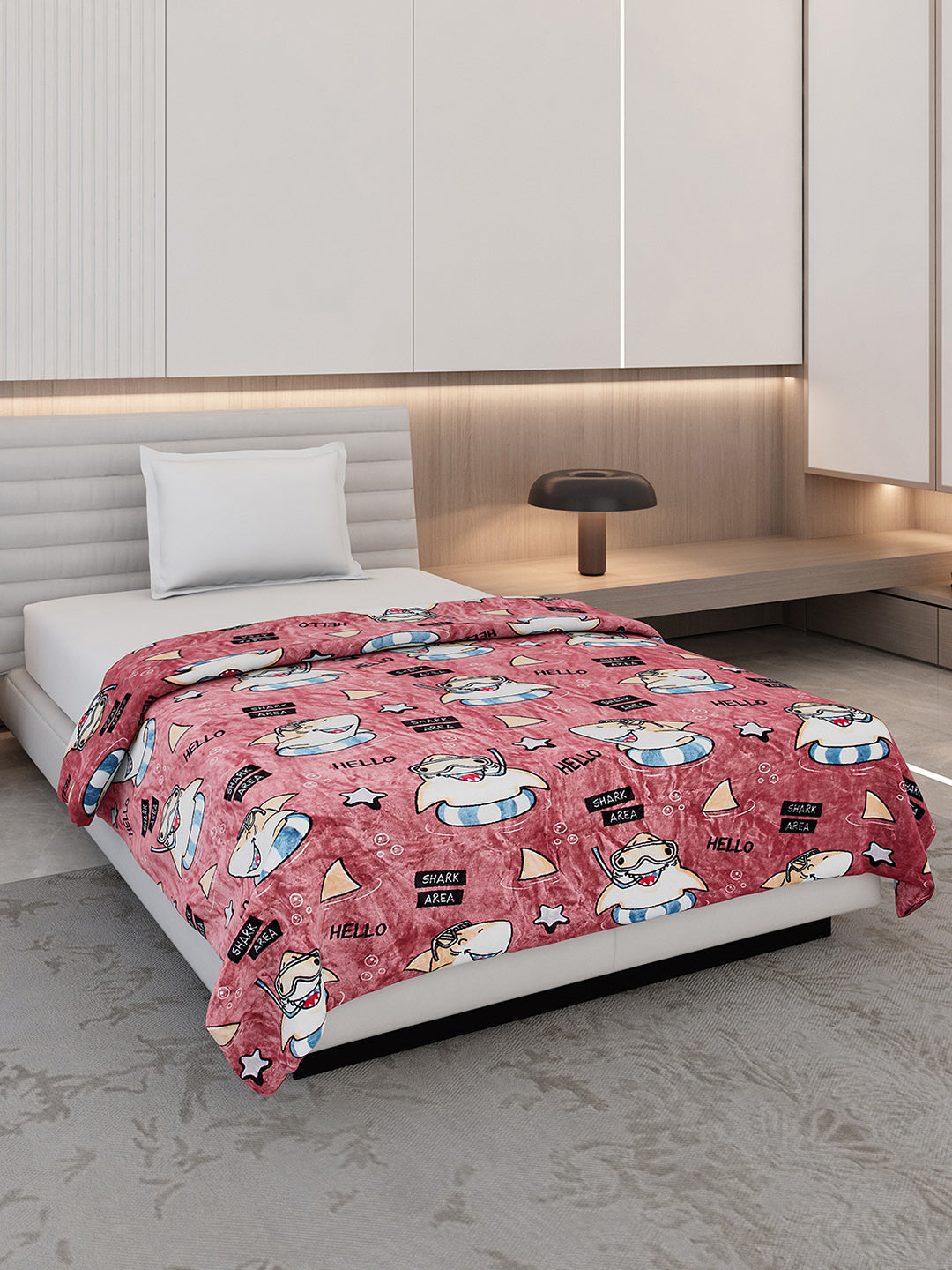 Printed Single Bed 300 GSM Blanket for AC Room - (Ellis)