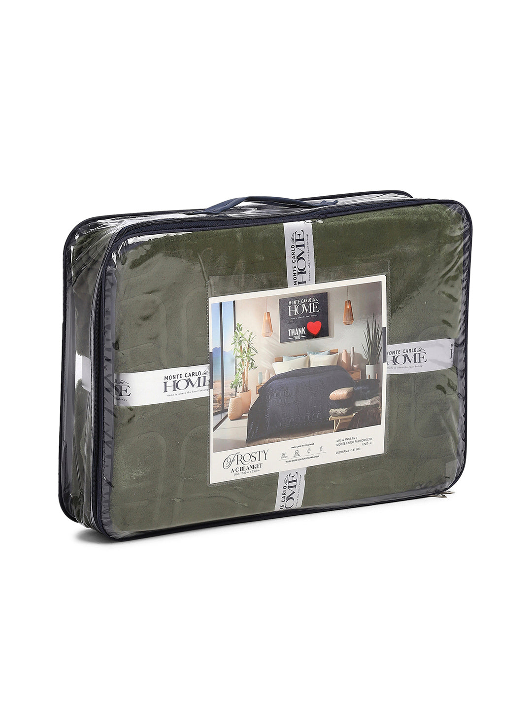 Printed Double Bed 210 GSM Blanket for AC Room - (Frosty)