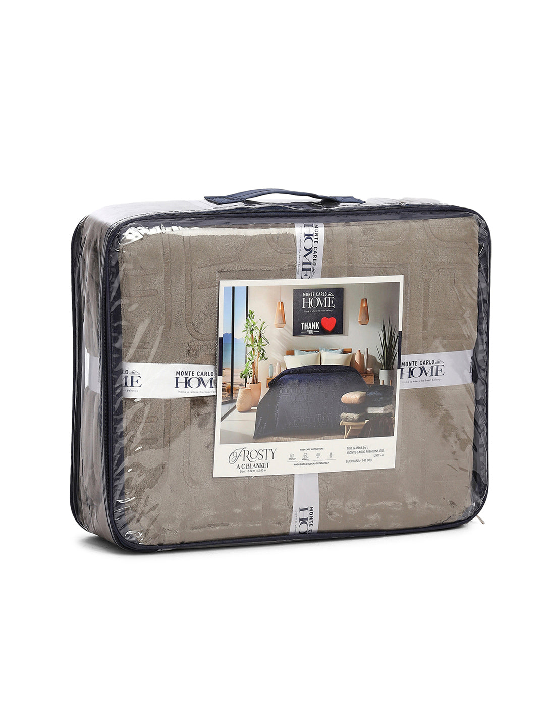 Printed Double Bed 210 GSM Blanket for AC Room - (Frosty)