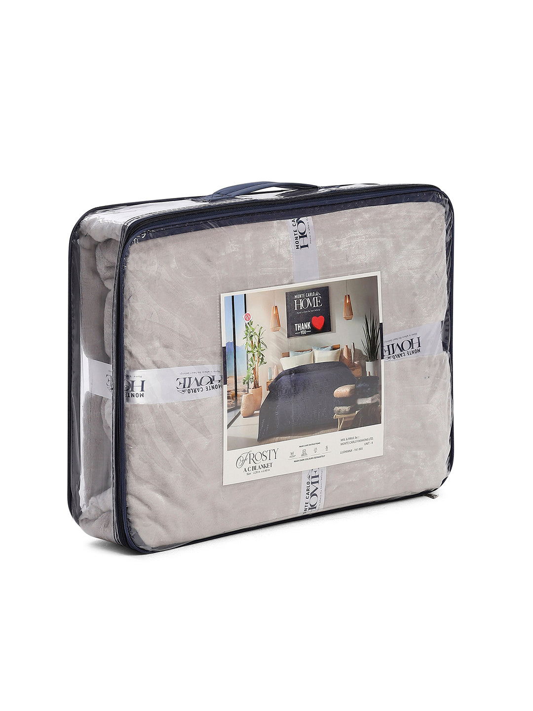 Printed Double Bed 210 GSM Blanket for AC Room - (Frosty)