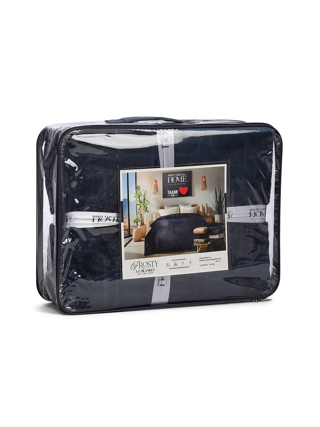 Printed Double Bed 210 GSM Blanket for AC Room - (Frosty)