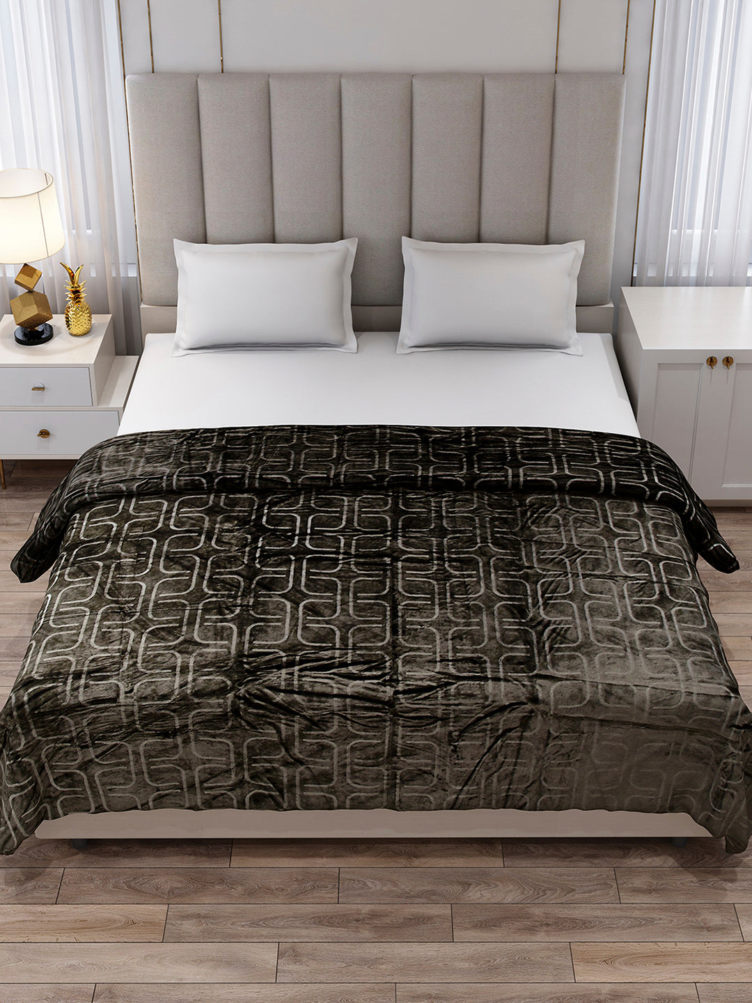 Printed Double Bed 210 GSM Blanket for AC Room - (Frosty)