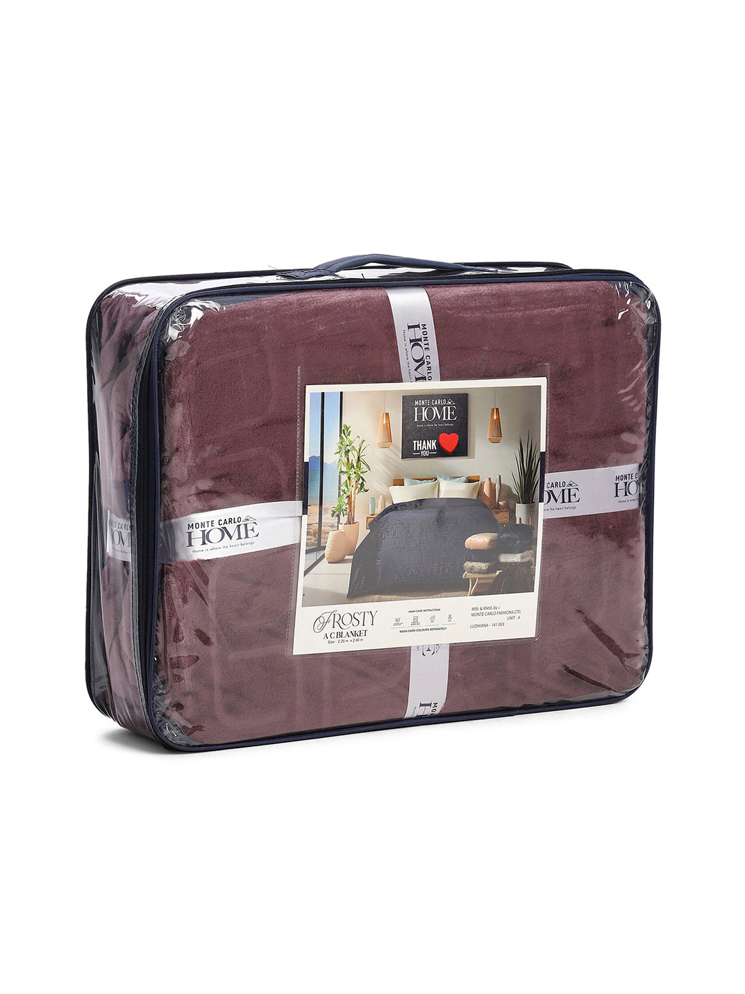 Printed Double Bed 210 GSM Blanket for AC Room - (Frosty)