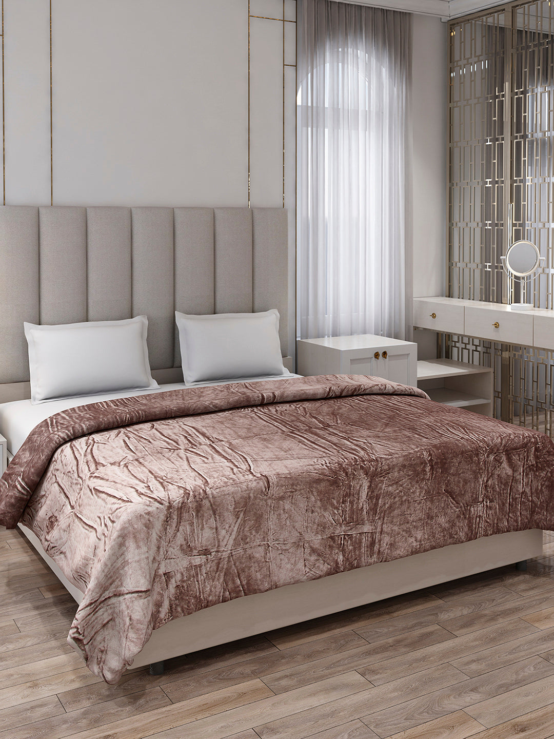 Solid Double Bed 300 GSM Blanket for AC Room - (Fusion)