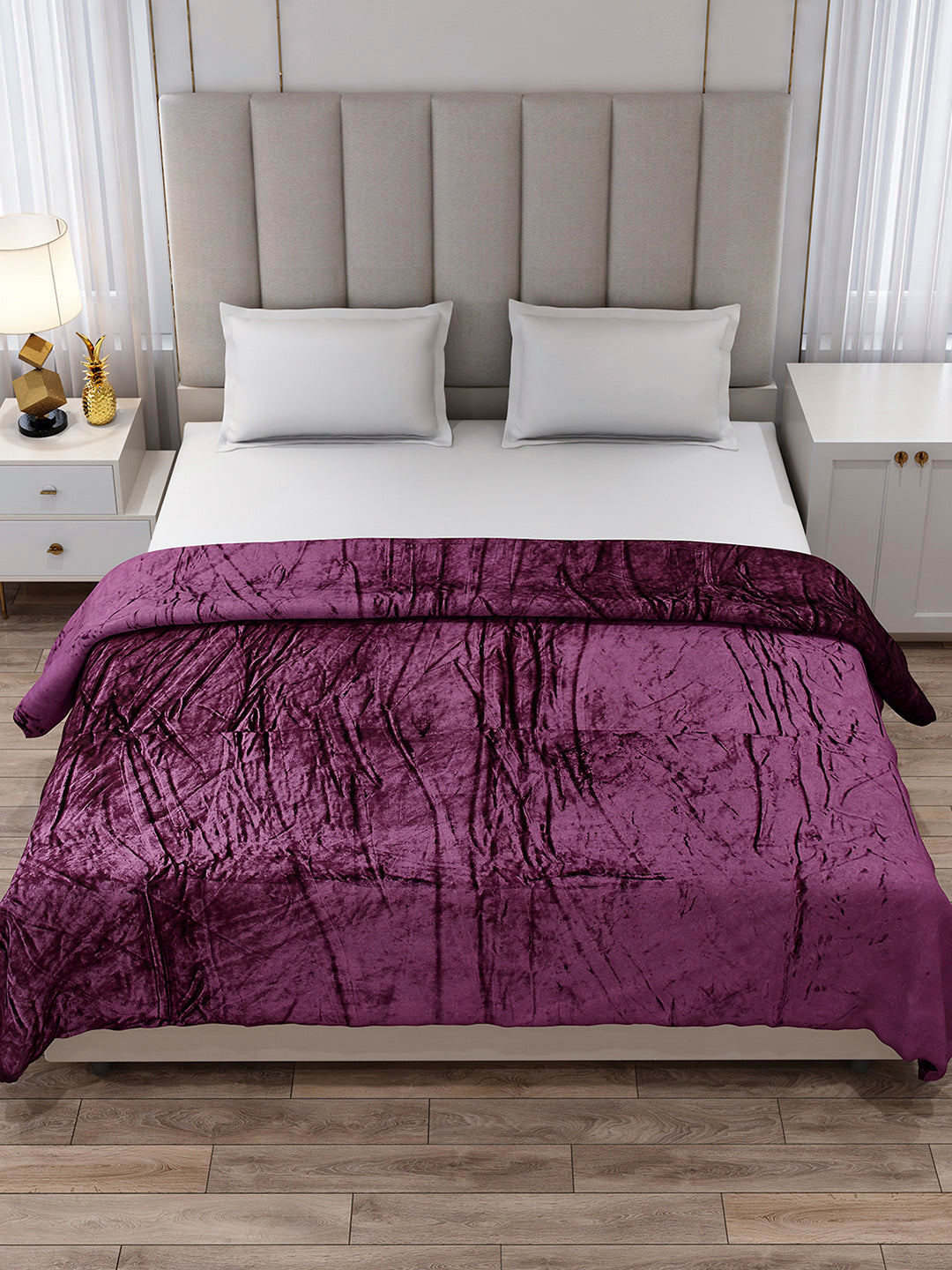 Solid Double Bed 300 GSM Blanket for AC Room - (Fusion)