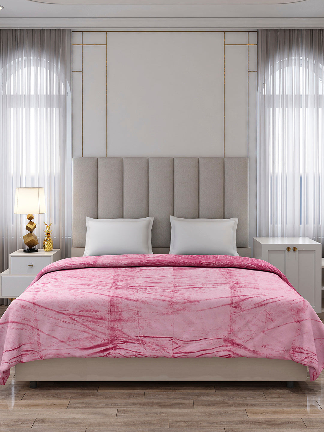 Solid Double Bed 300 GSM Blanket for AC Room - (Fusion)