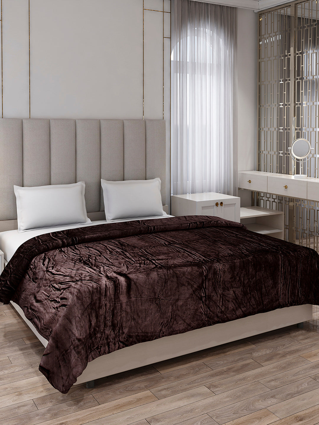 Solid Double Bed 300 GSM Blanket for AC Room - (Fusion)