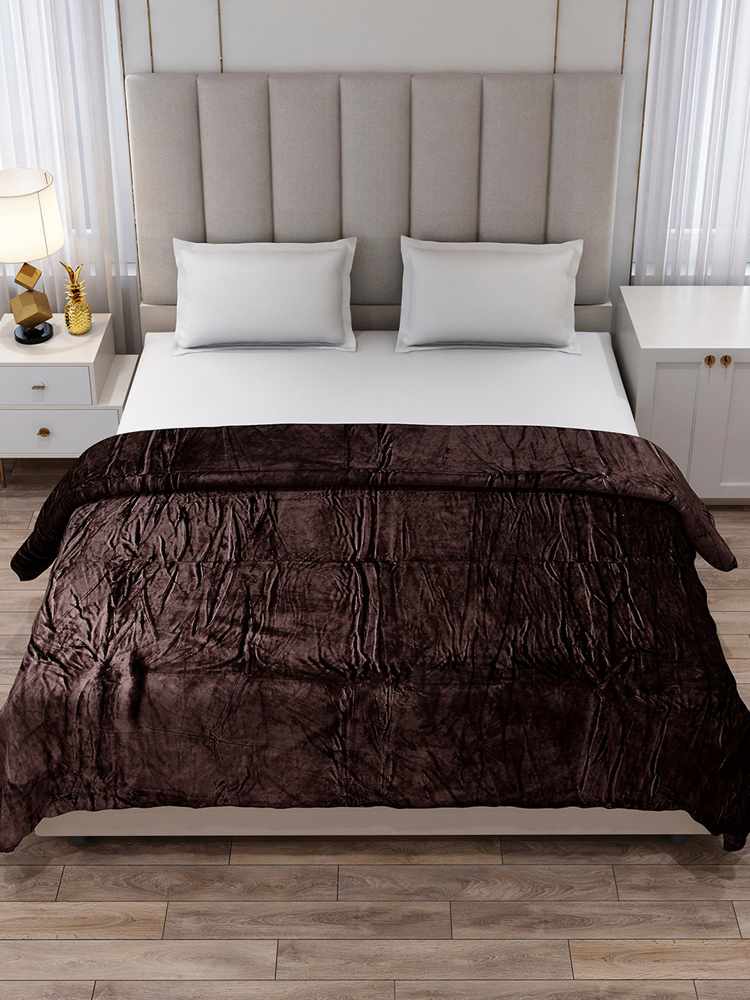 Solid Double Bed 300 GSM Blanket for AC Room - (Fusion)