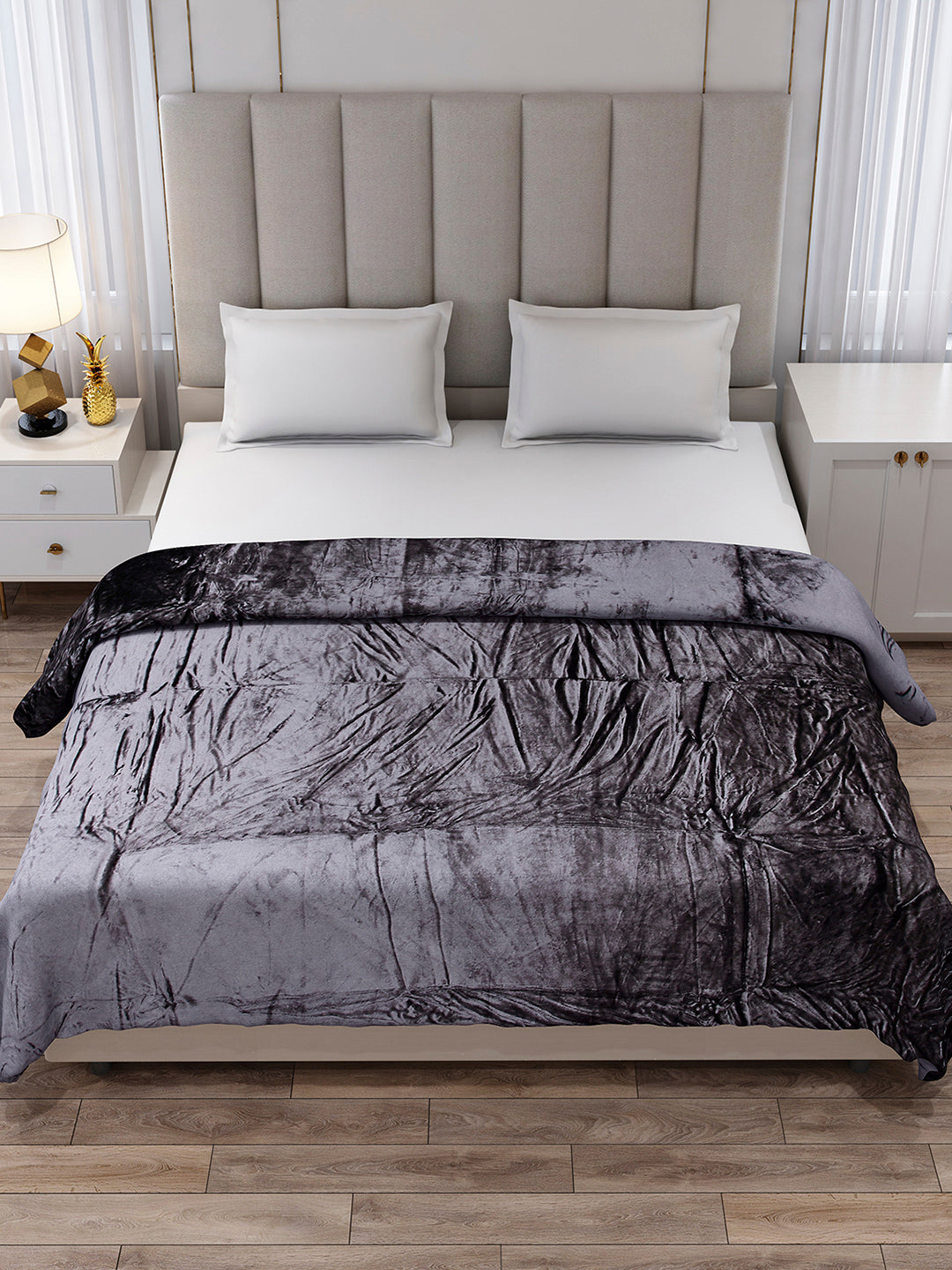 Solid Double Bed 300 GSM Blanket for AC Room - (Fusion)
