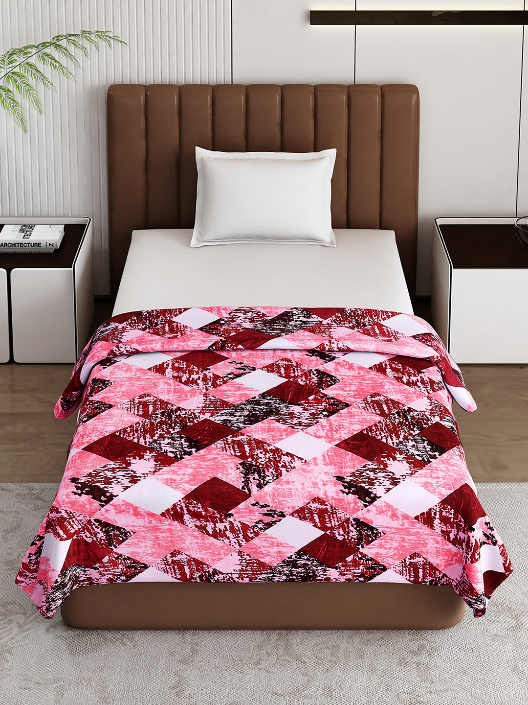 Printed Single Bed 233 GSM Blanket for AC Room - (Fuzzy)