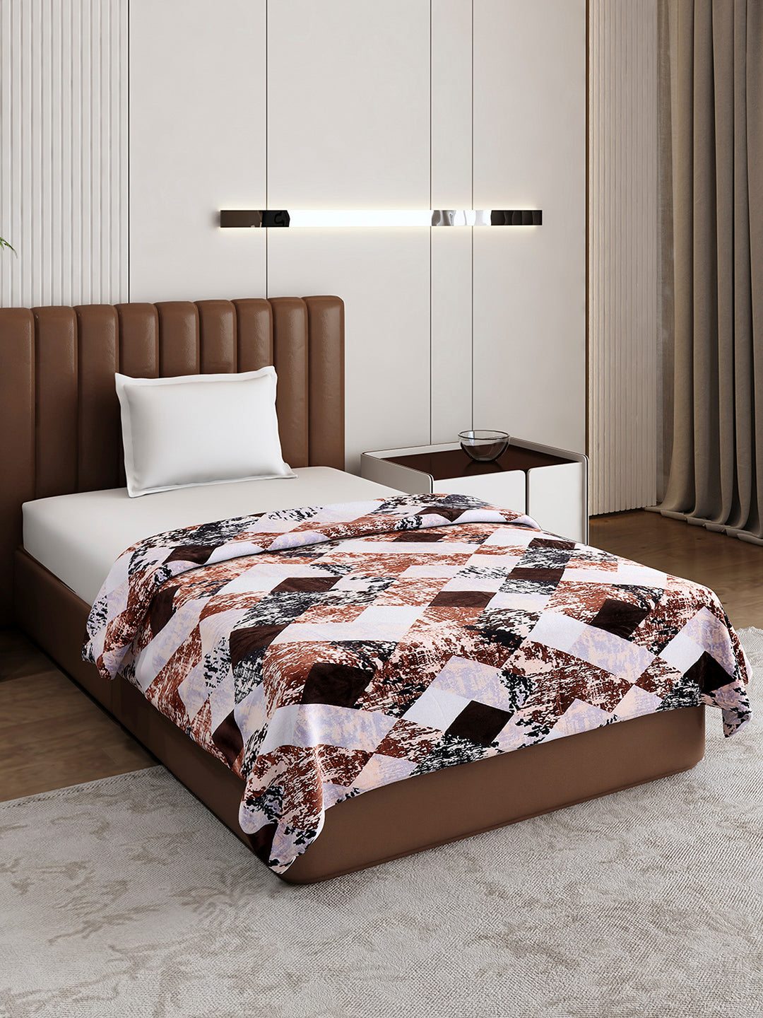 Printed Single Bed 233 GSM Blanket for AC Room - (Fuzzy)