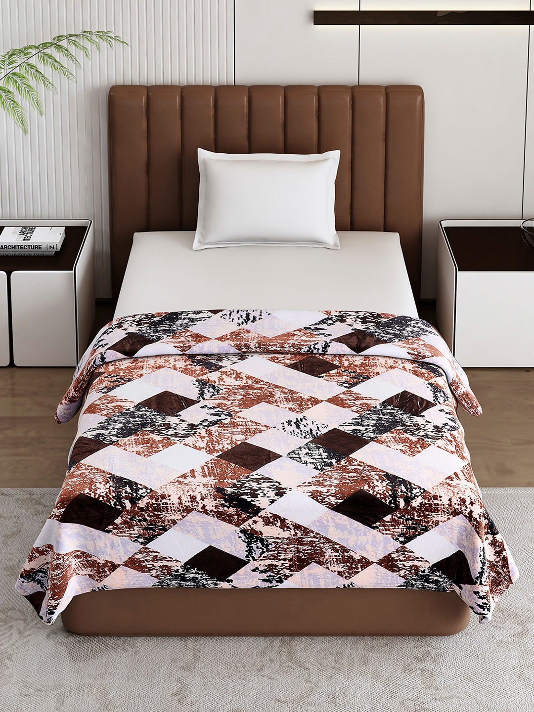 Printed Single Bed 233 GSM Blanket for AC Room - (Fuzzy)