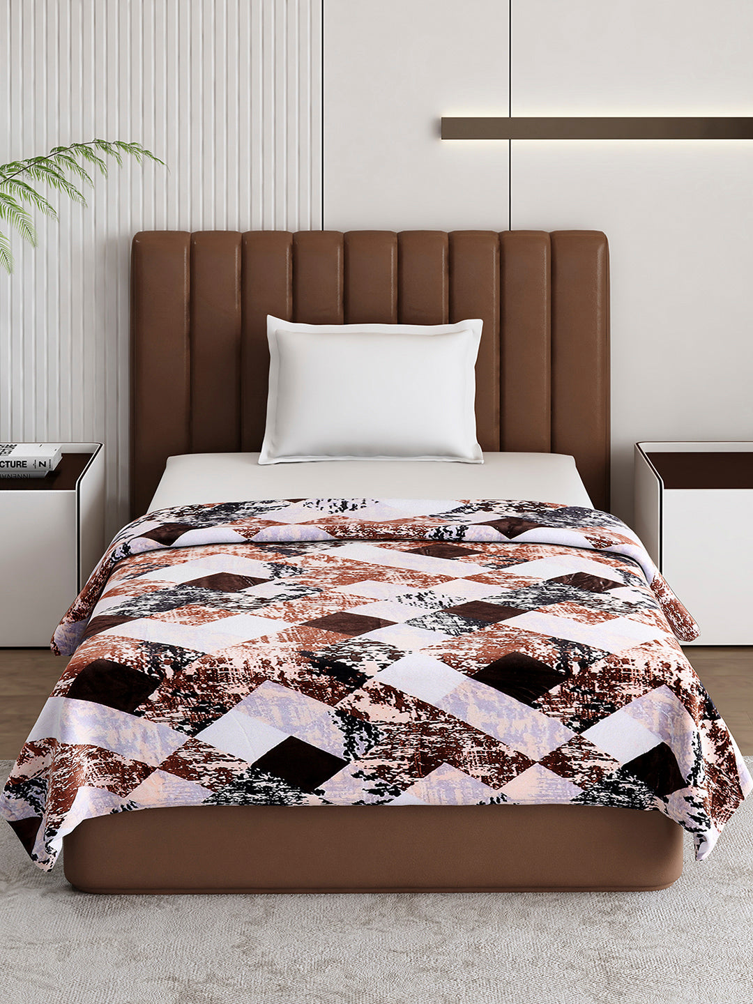Printed Single Bed 233 GSM Blanket for AC Room - (Fuzzy)