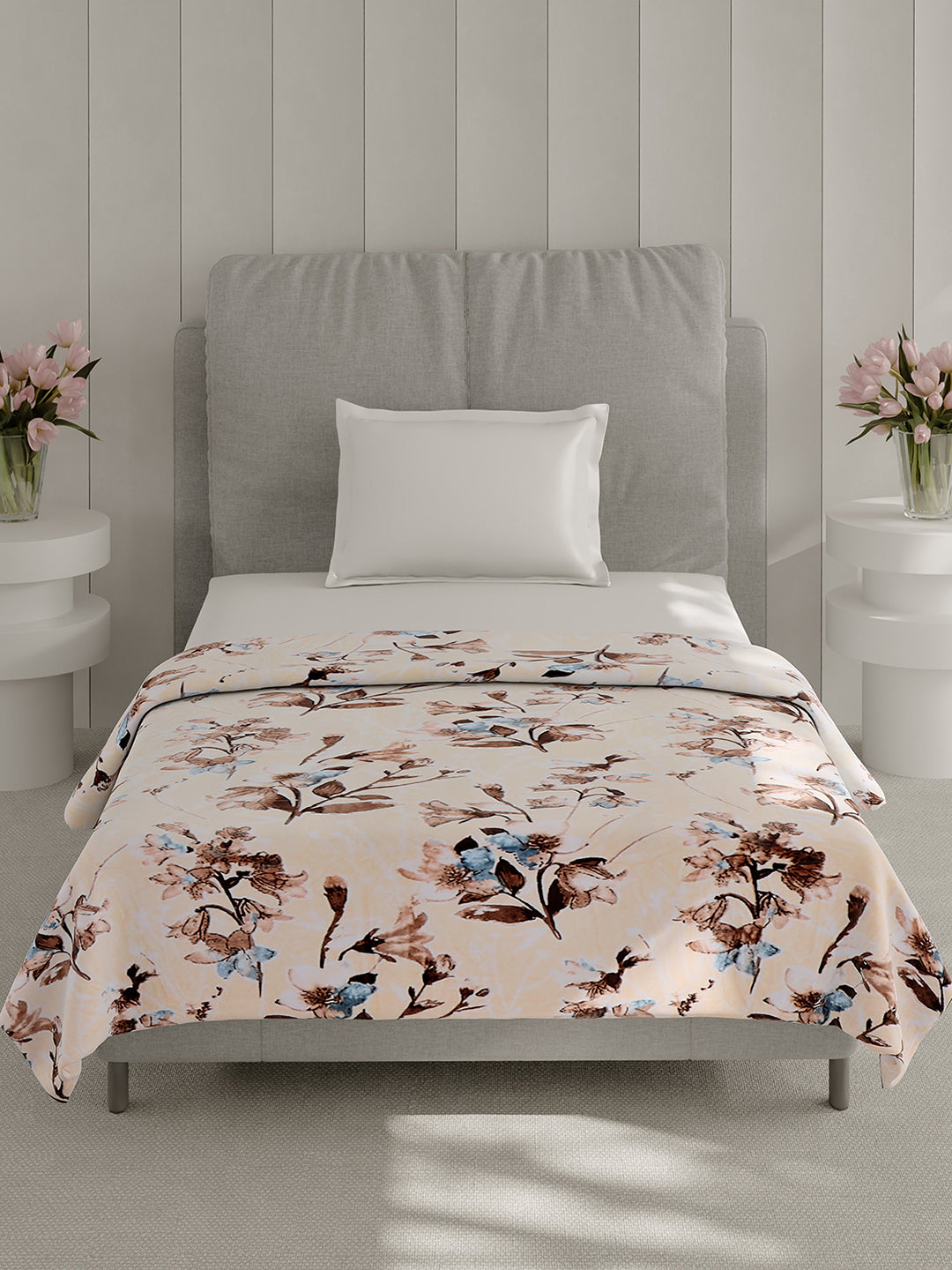 Printed Single Bed 240 GSM Blanket for AC Room - (Fuzzy)