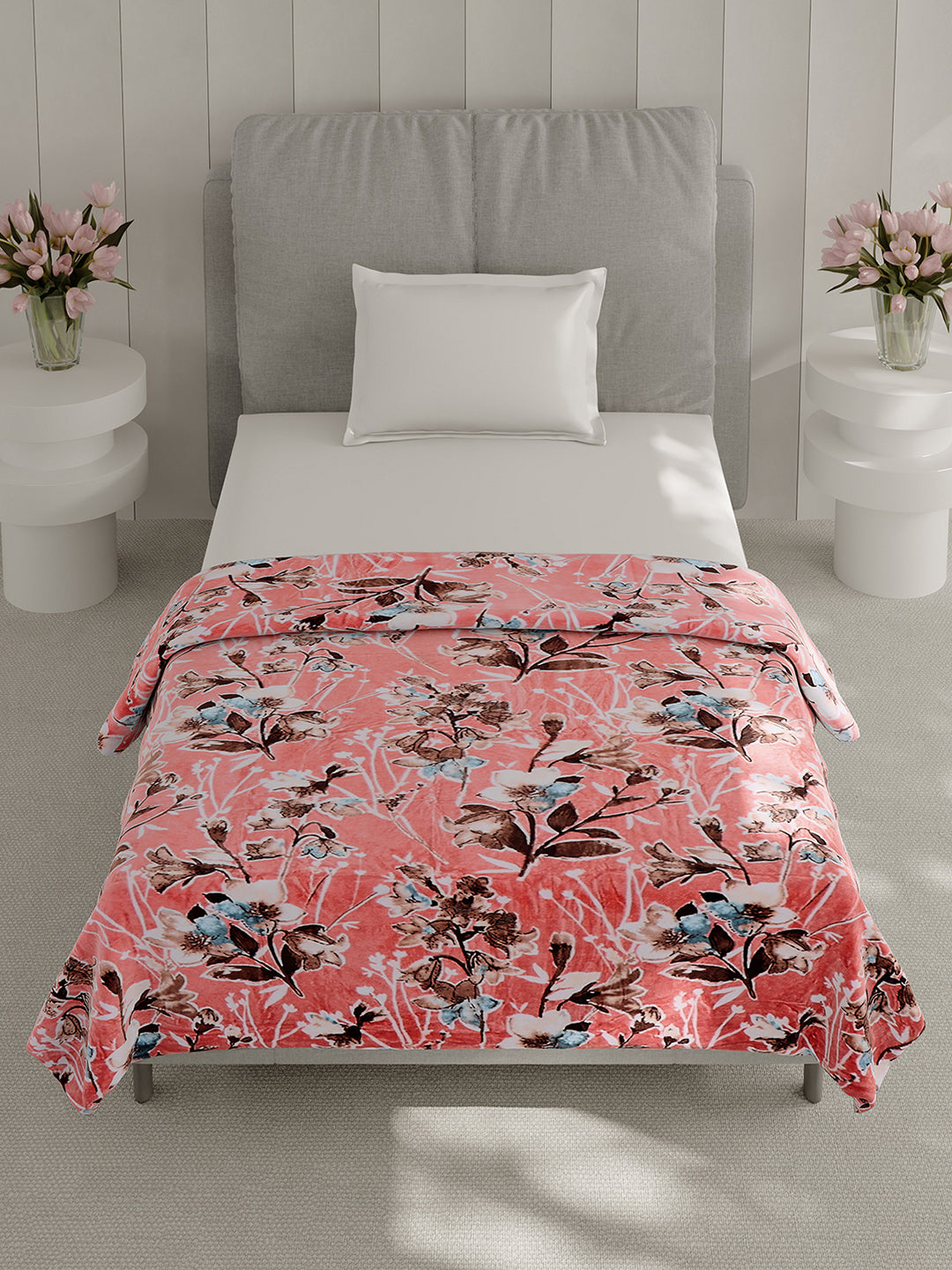 Printed Single Bed 240 GSM Blanket for AC Room - (Fuzzy)