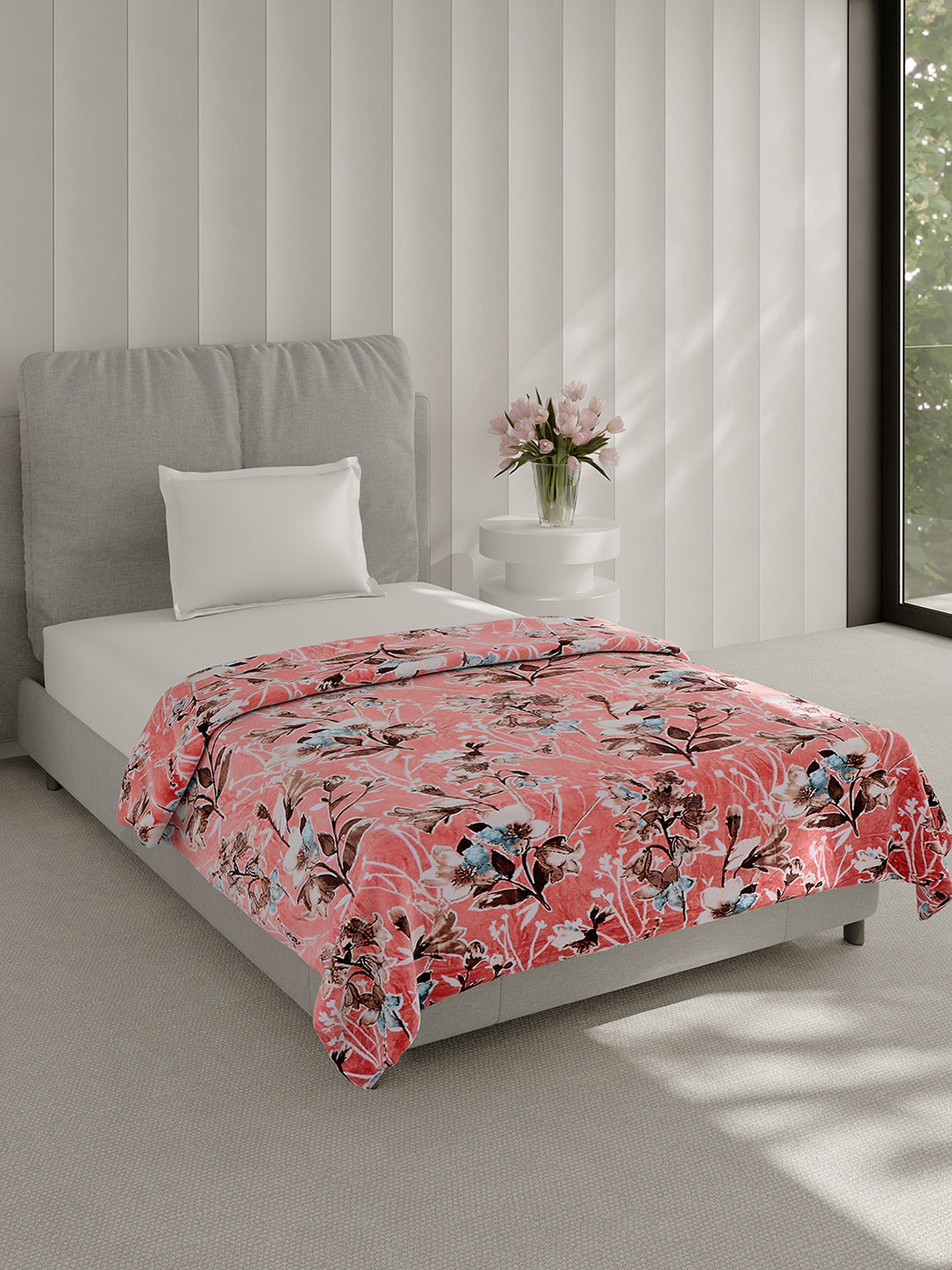 Printed Single Bed 240 GSM Blanket for AC Room - (Fuzzy)