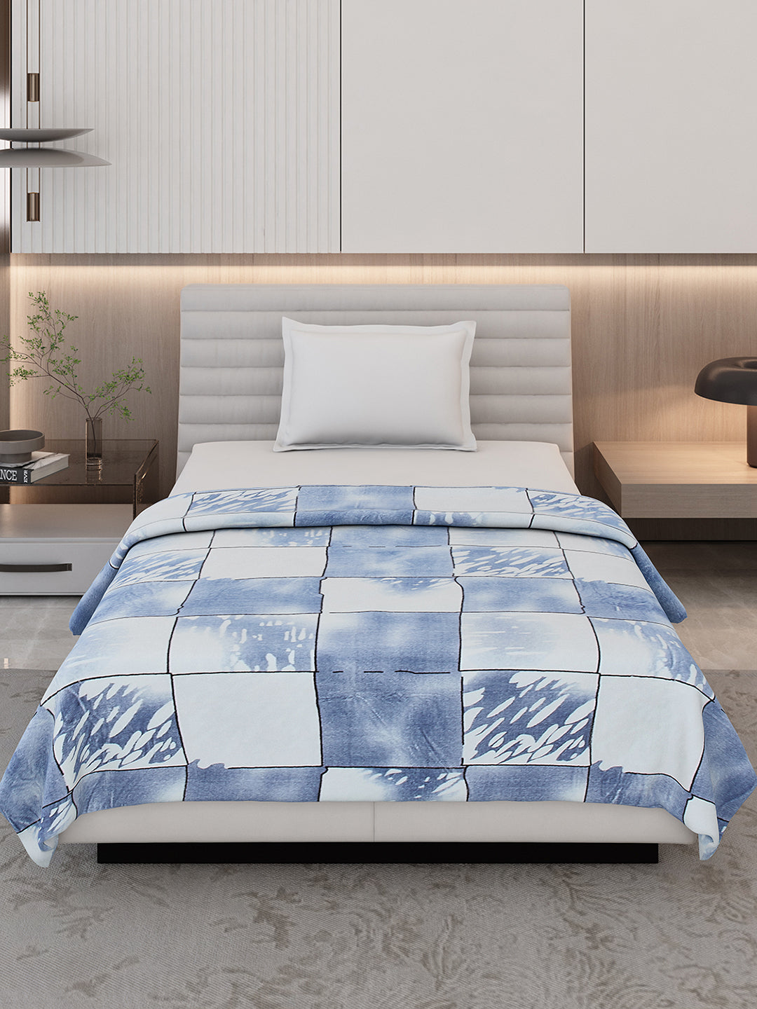 Floral Print Single Bed 210 GSM Blanket for AC Room - (Grace)