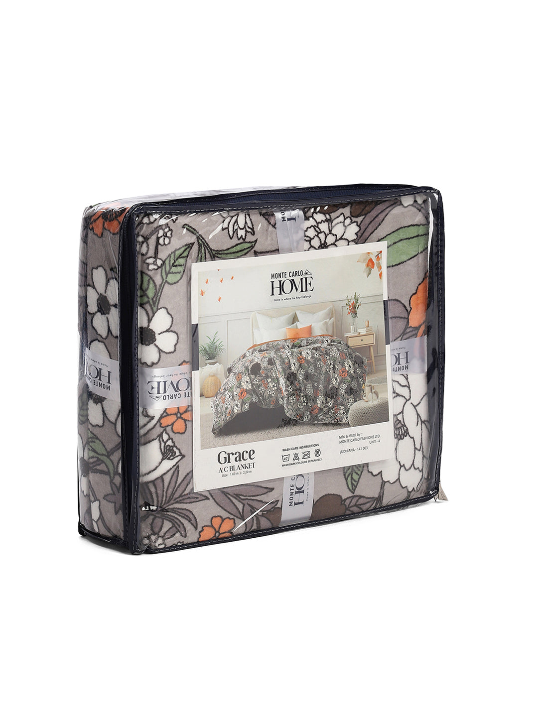 Floral Print Single Bed 210 GSM Blanket for AC Room - (Grace)