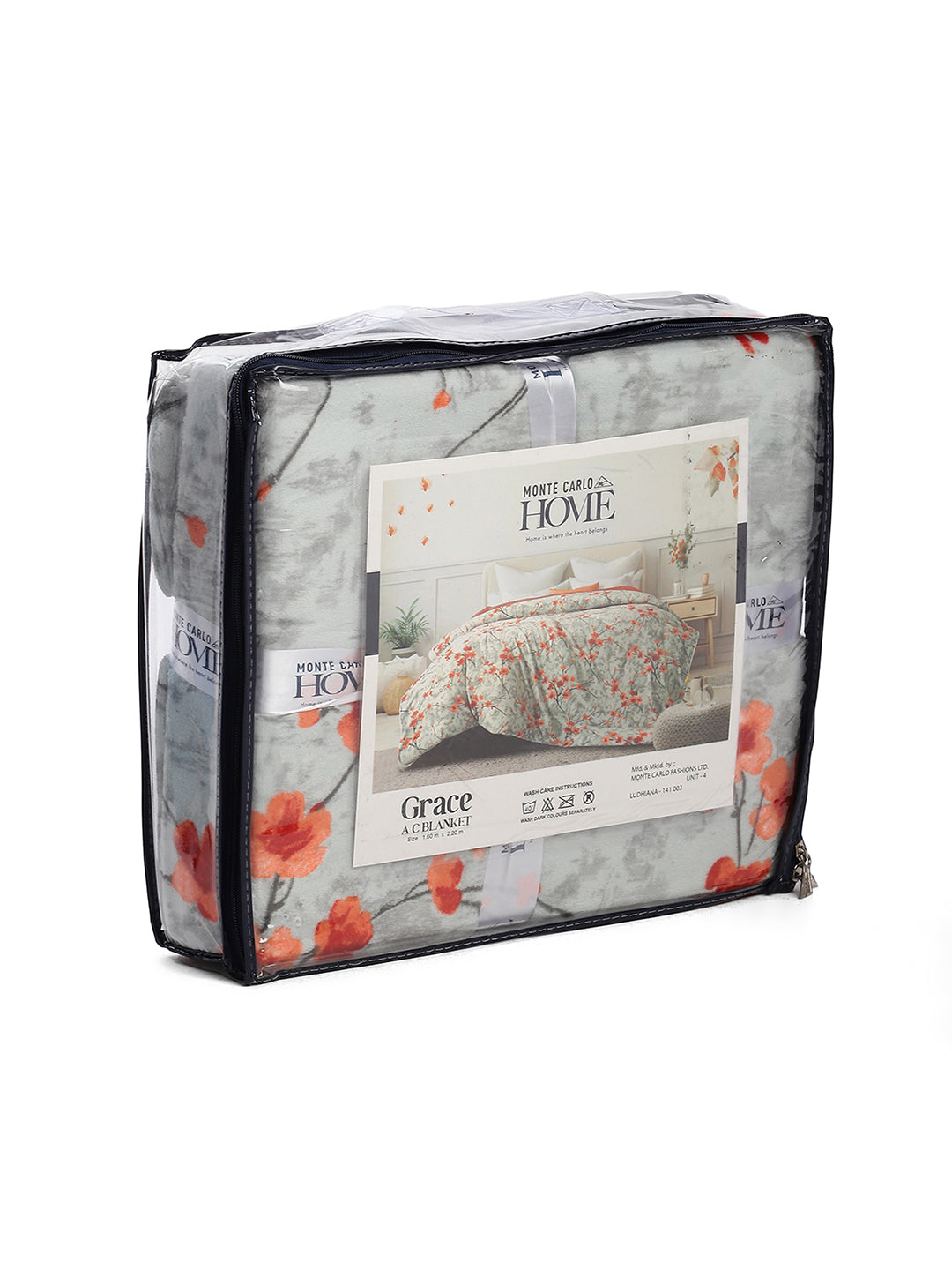 Floral Print Single Bed 210 GSM Blanket for AC Room - (Grace)
