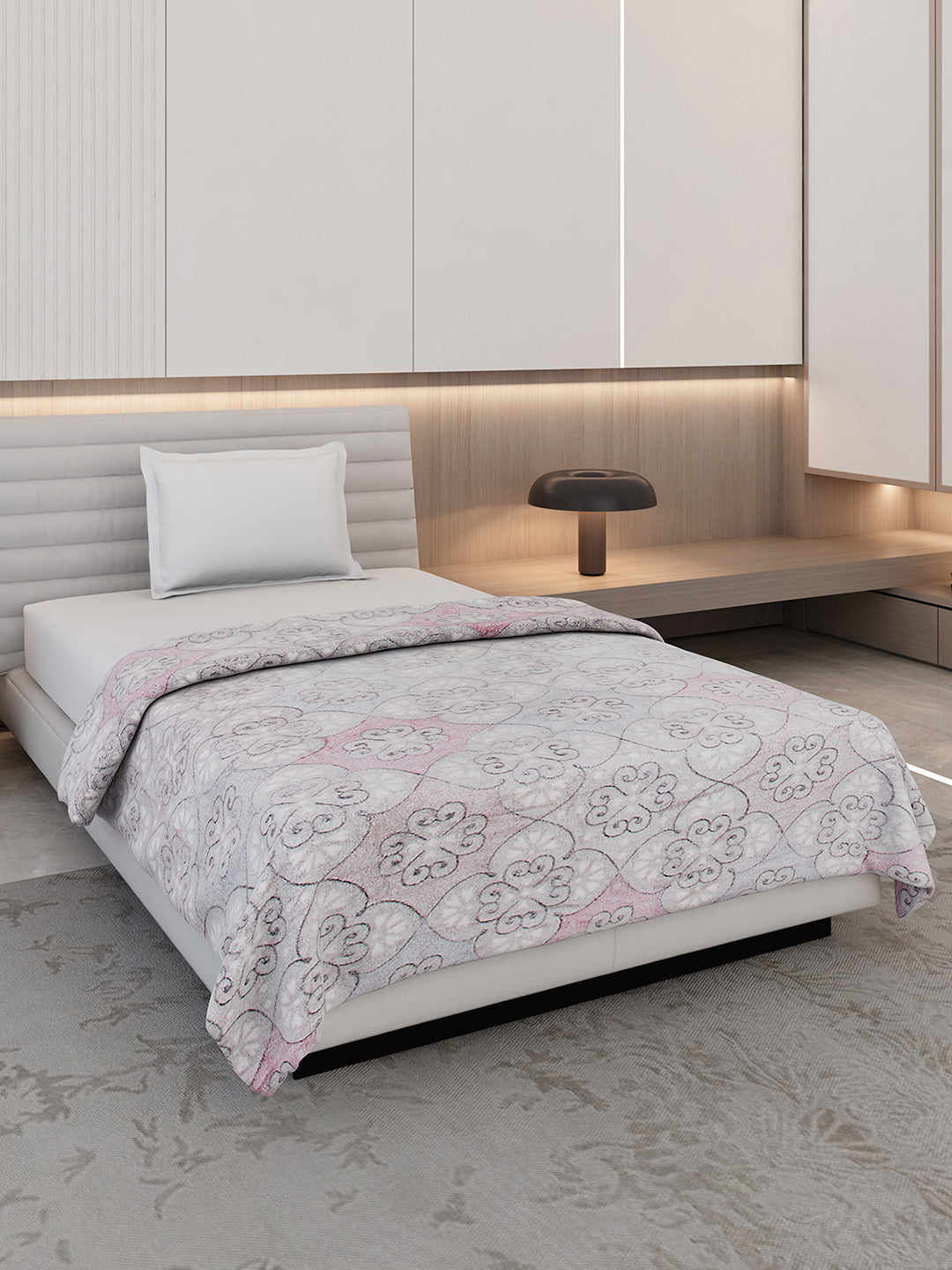 Printed Single Bed 300 GSM Blanket for AC Room - (Kaira)