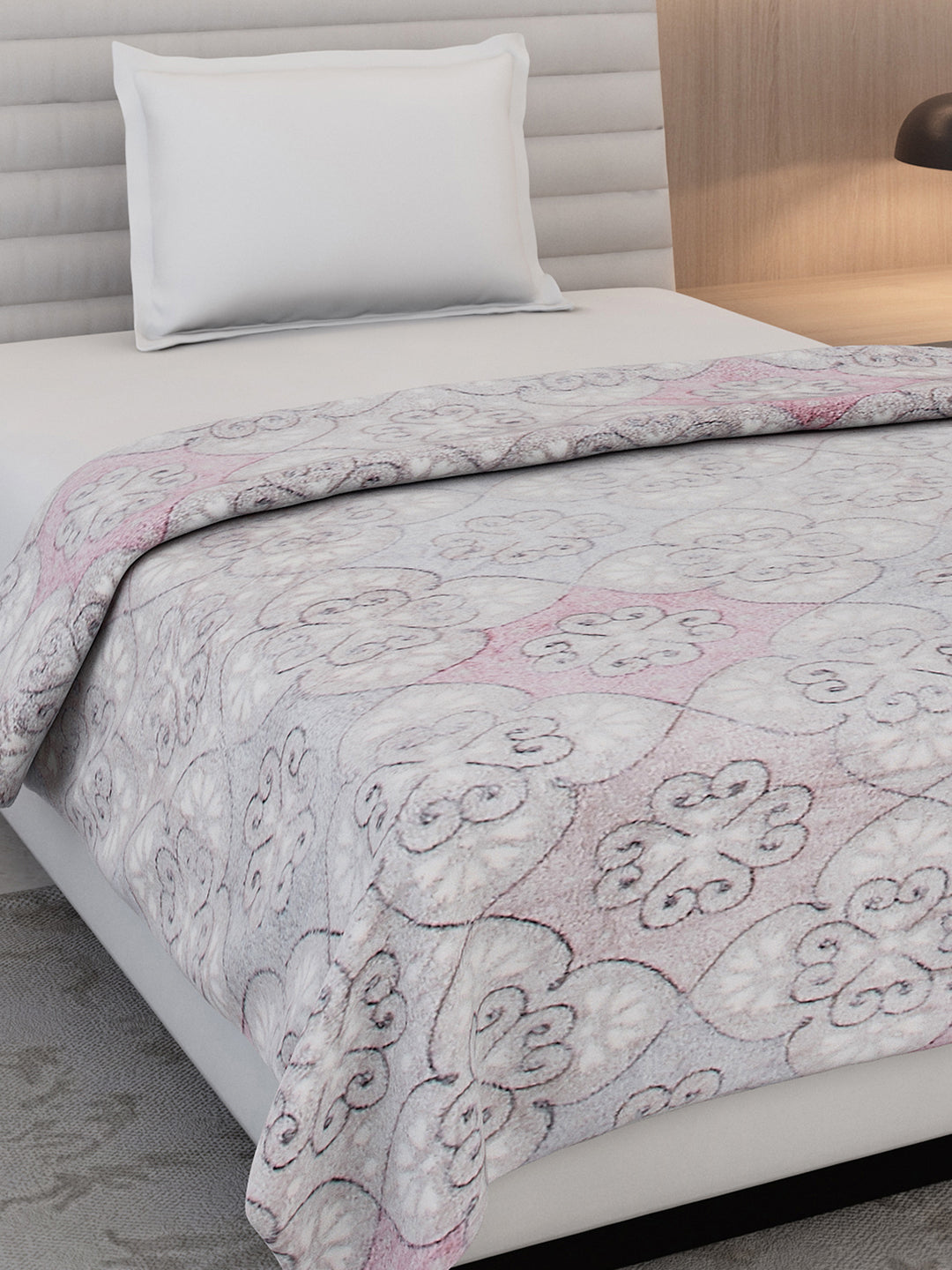 Printed Single Bed 300 GSM Blanket for AC Room - (Kaira)