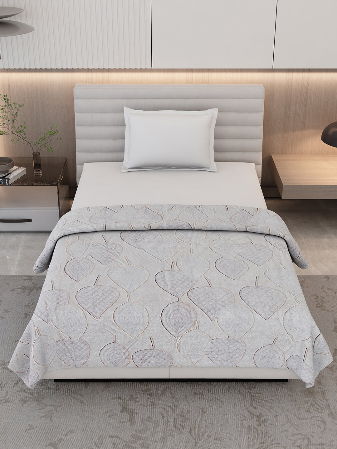 Printed Single Bed 300 GSM Blanket for AC Room - (Kaira)