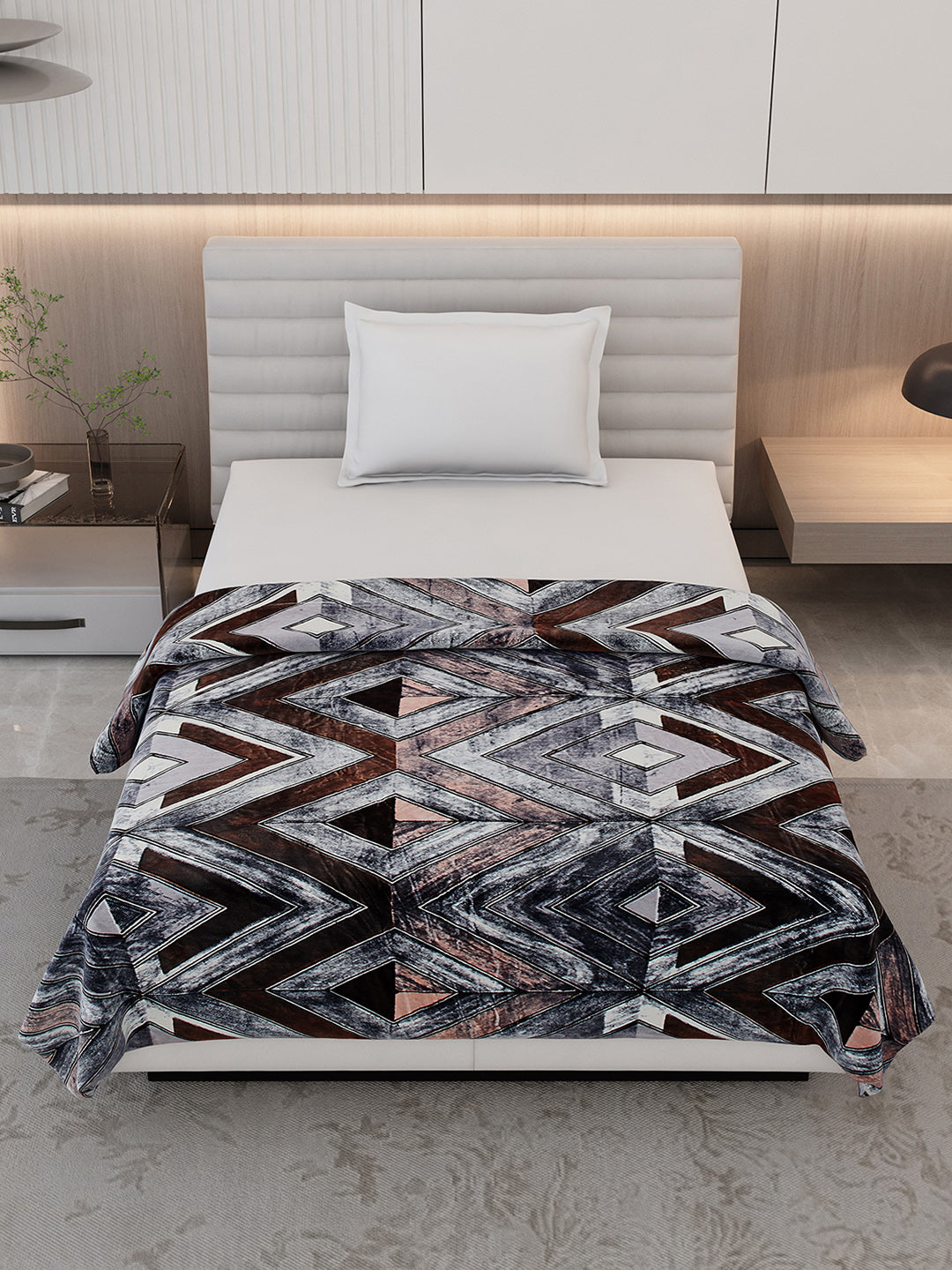 Printed Single Bed 300 GSM Blanket for AC Room - (Legacy)