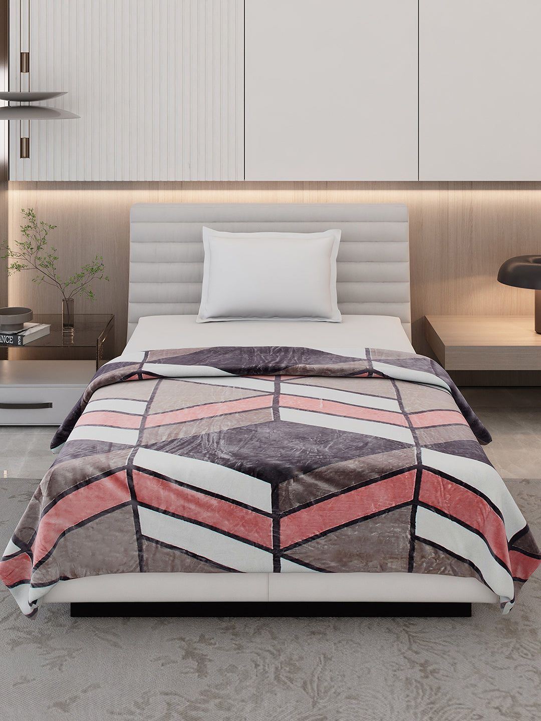 Printed Single Bed 300 GSM Blanket for AC Room - (Legacy)