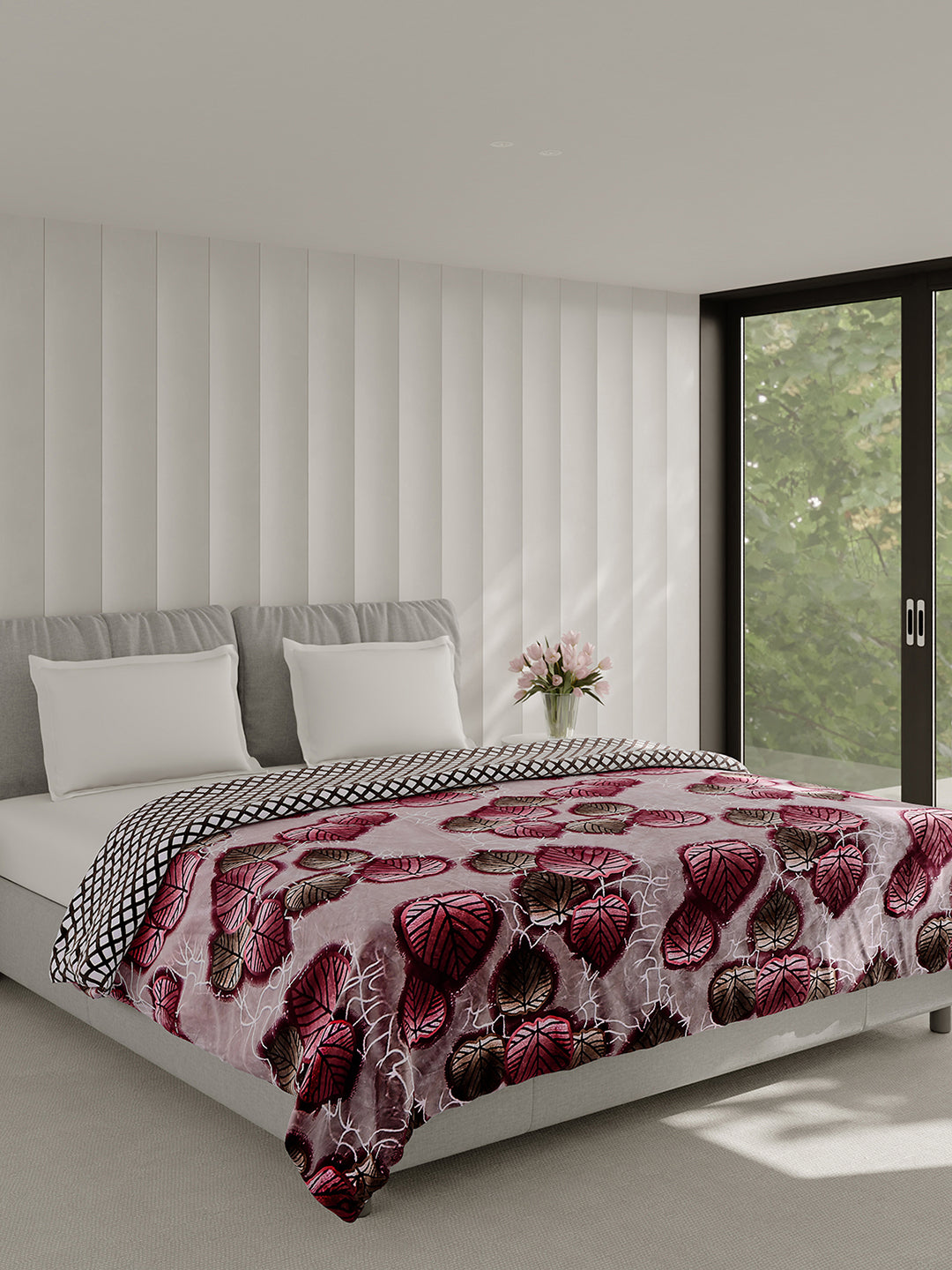 Printed Double Bed 350 GSM Blanket for AC Room - (Manhattan)