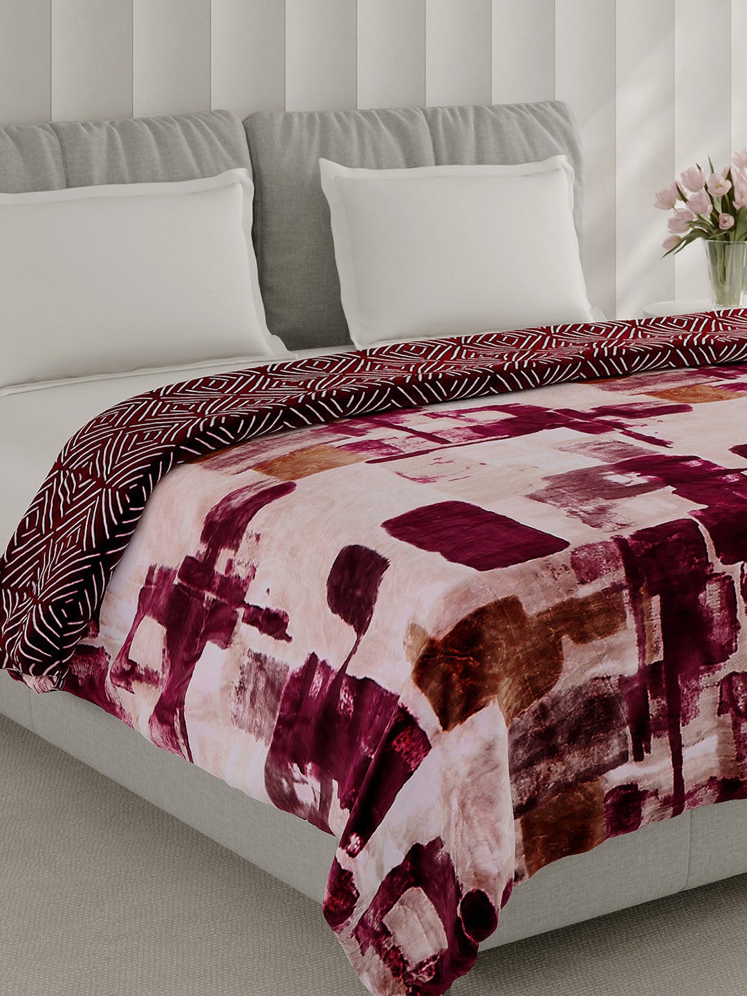 Buy Printed Double Bed 350 GSM Blanket for AC Room (Manhattan