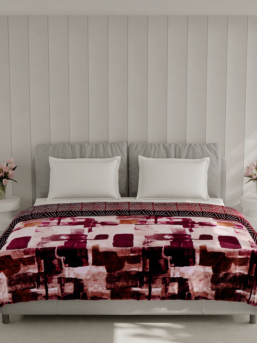 Printed Double Bed 350 GSM Blanket for AC Room - (Manhattan)