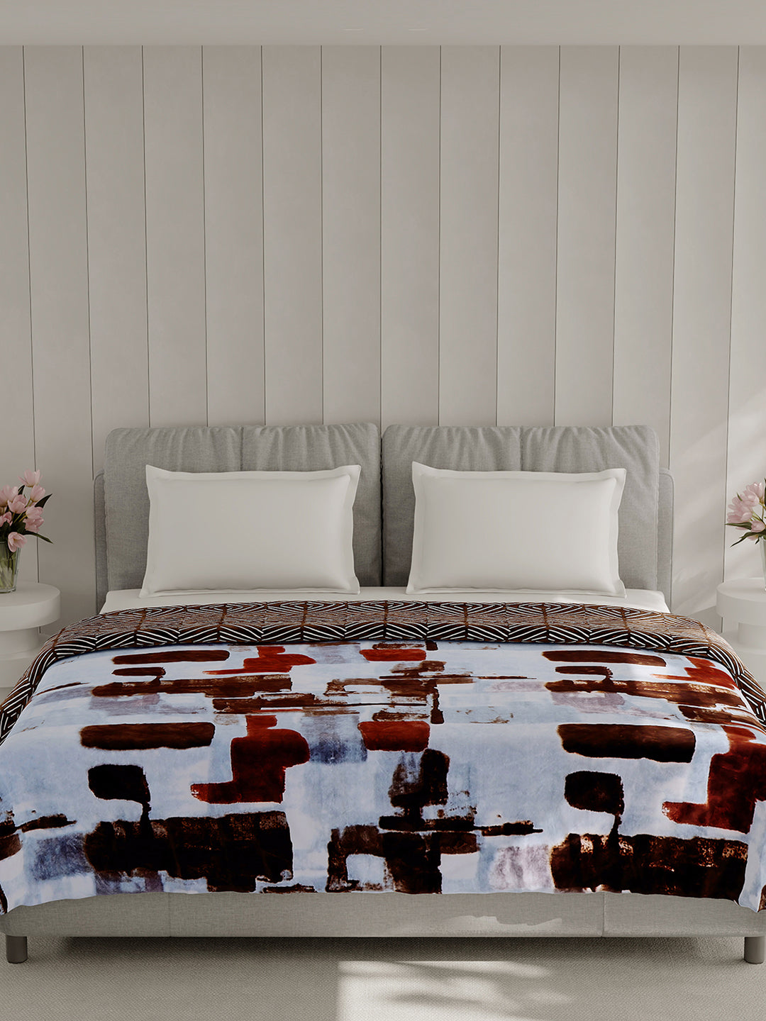Printed Double Bed 350 GSM Blanket for AC Room - (Manhattan)