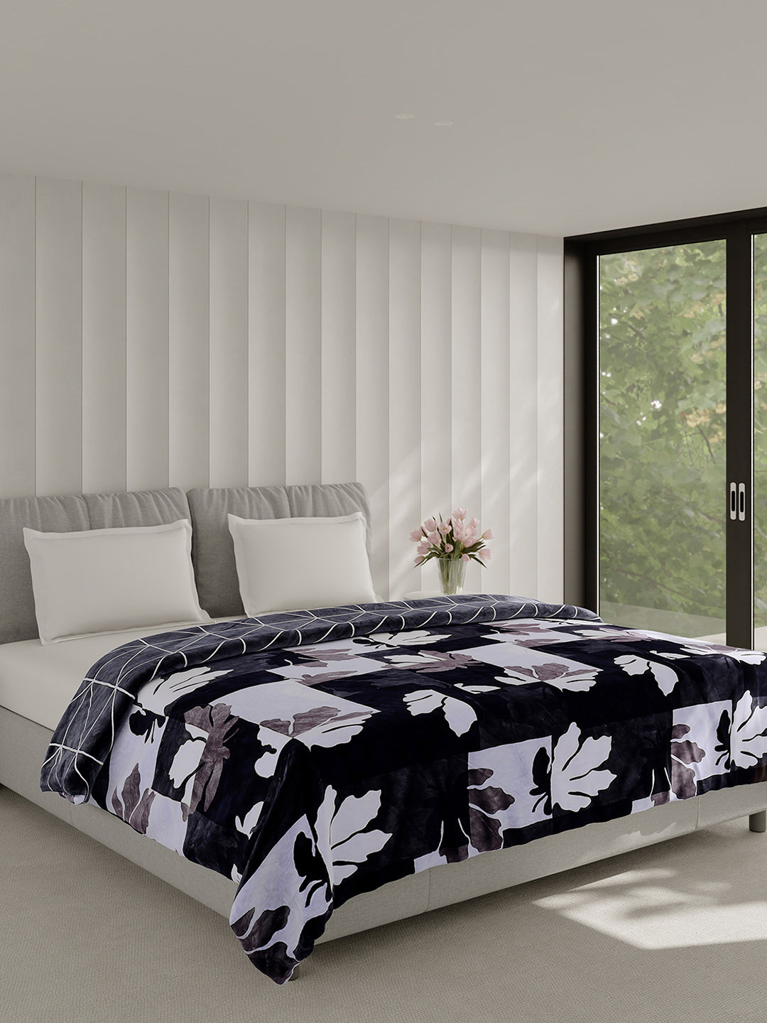 Printed Double Bed 350 GSM Blanket for AC Room - (Manhattan)