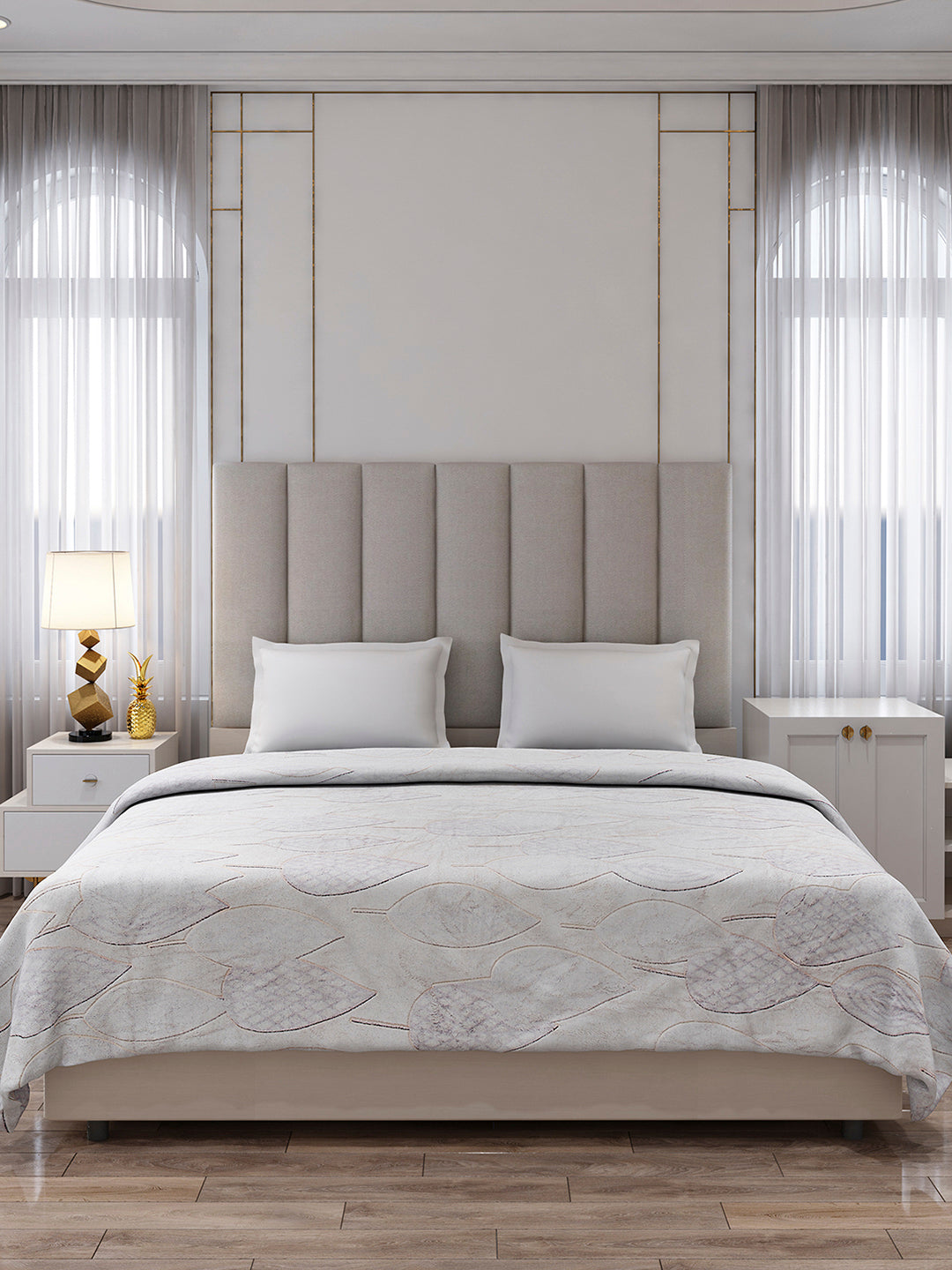 Printed Double Bed 300 GSM Blanket for AC Room - (Matrix)