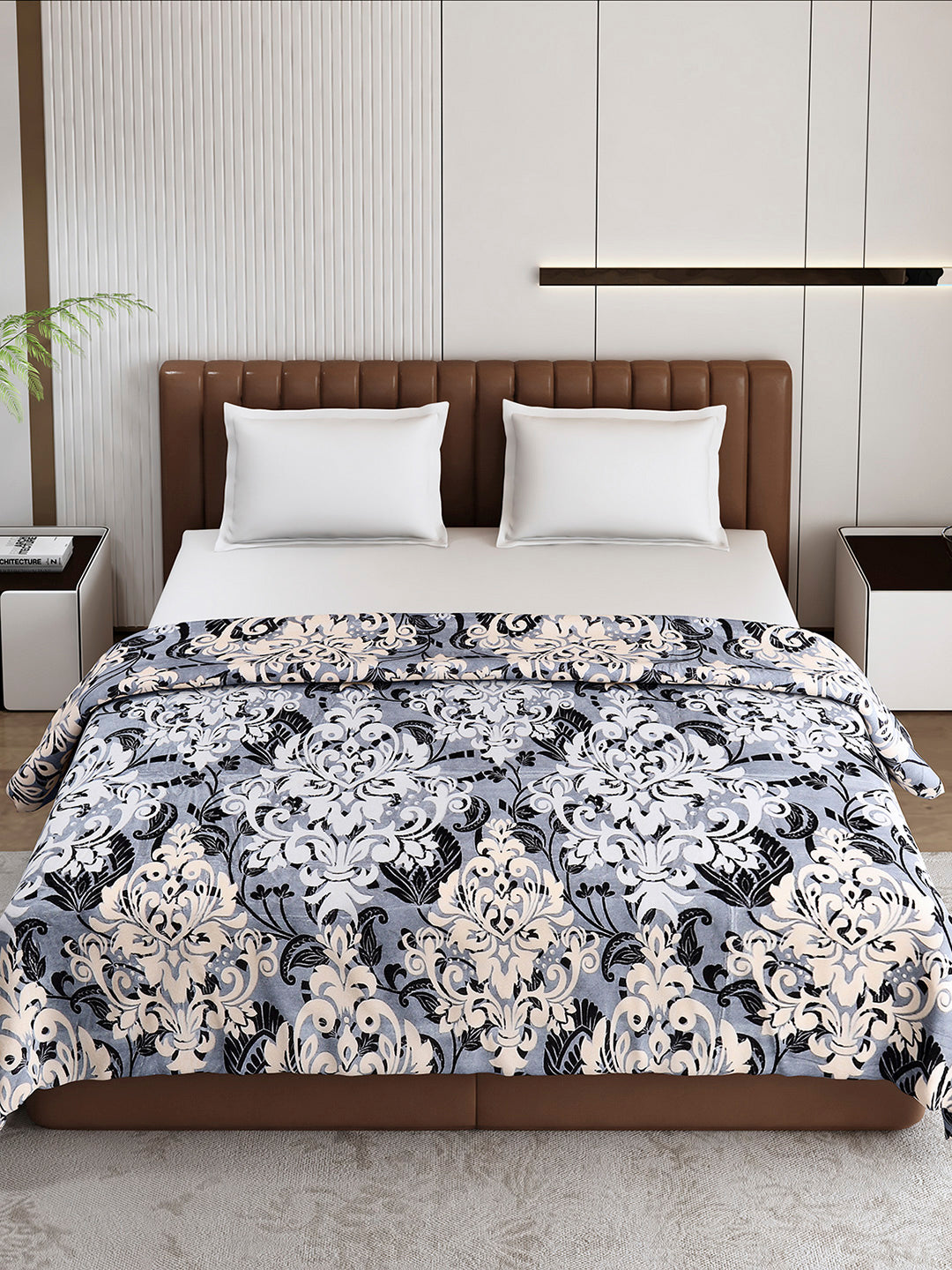 Printed Double Bed 210 GSM Blanket for AC Room - (Mellow)