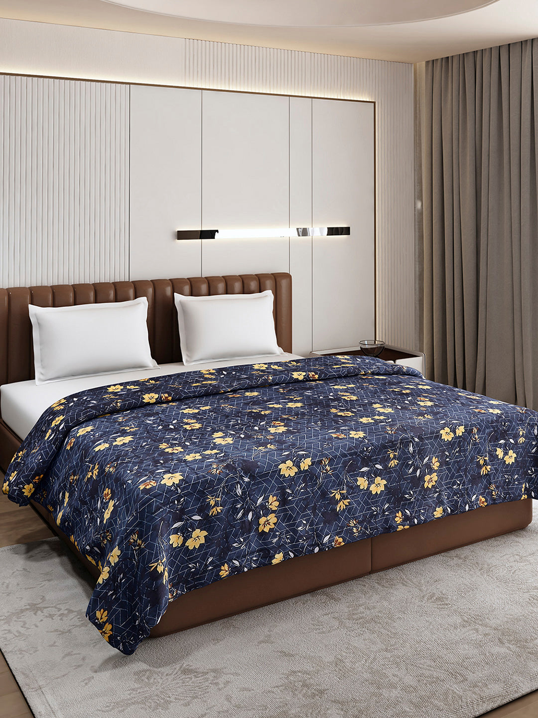 Printed Double Bed 210 GSM Blanket for AC Room - (Mellow)