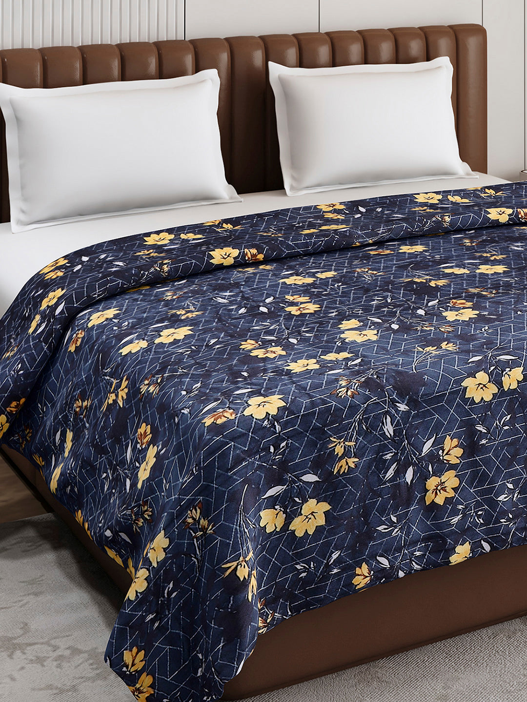 Printed Double Bed 210 GSM Blanket for AC Room - (Mellow)