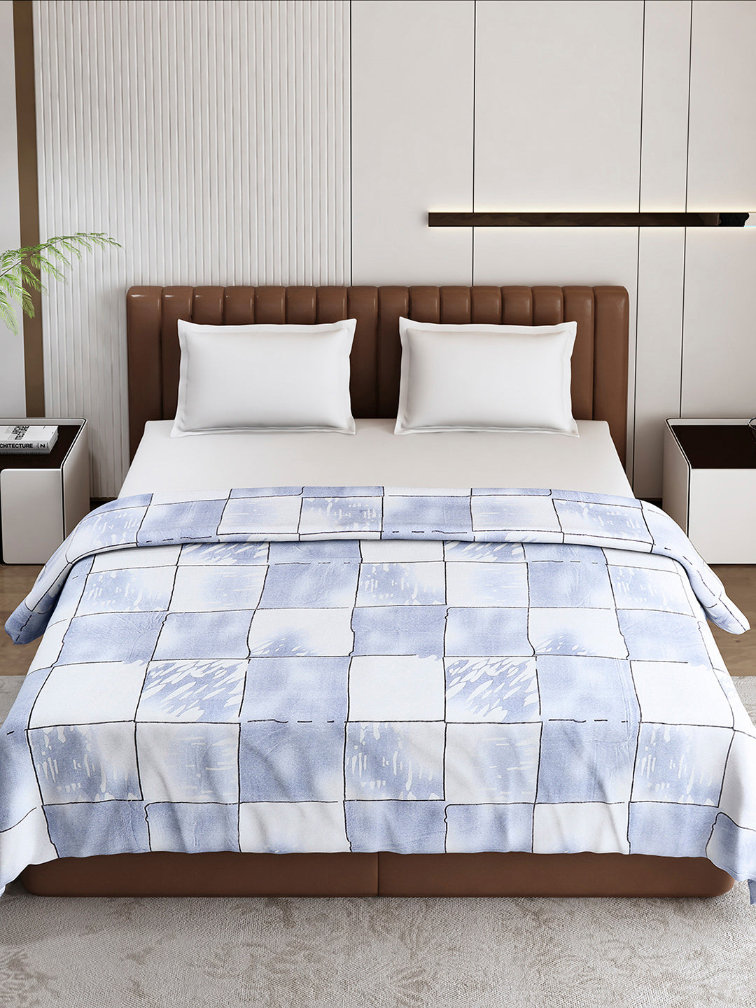 Printed Double Bed 210 GSM Blanket for AC Room - (Mellow)