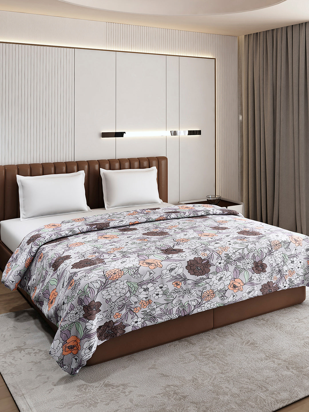Printed Double Bed 210 GSM Blanket for AC Room - (Mellow)