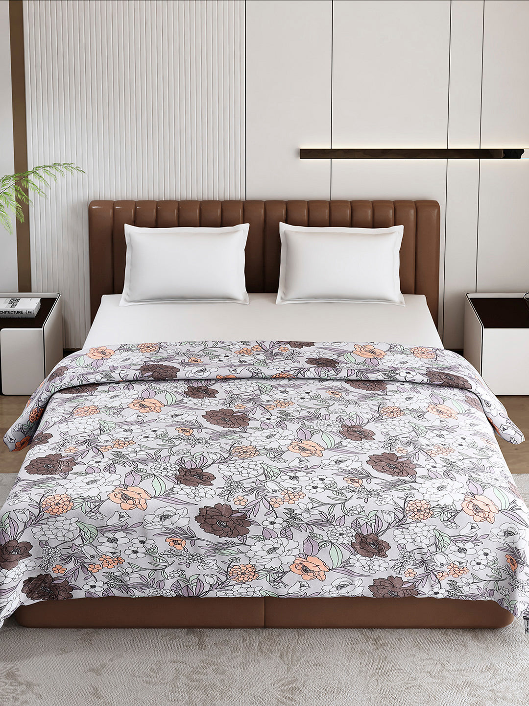 Printed Double Bed 210 GSM Blanket for AC Room - (Mellow)
