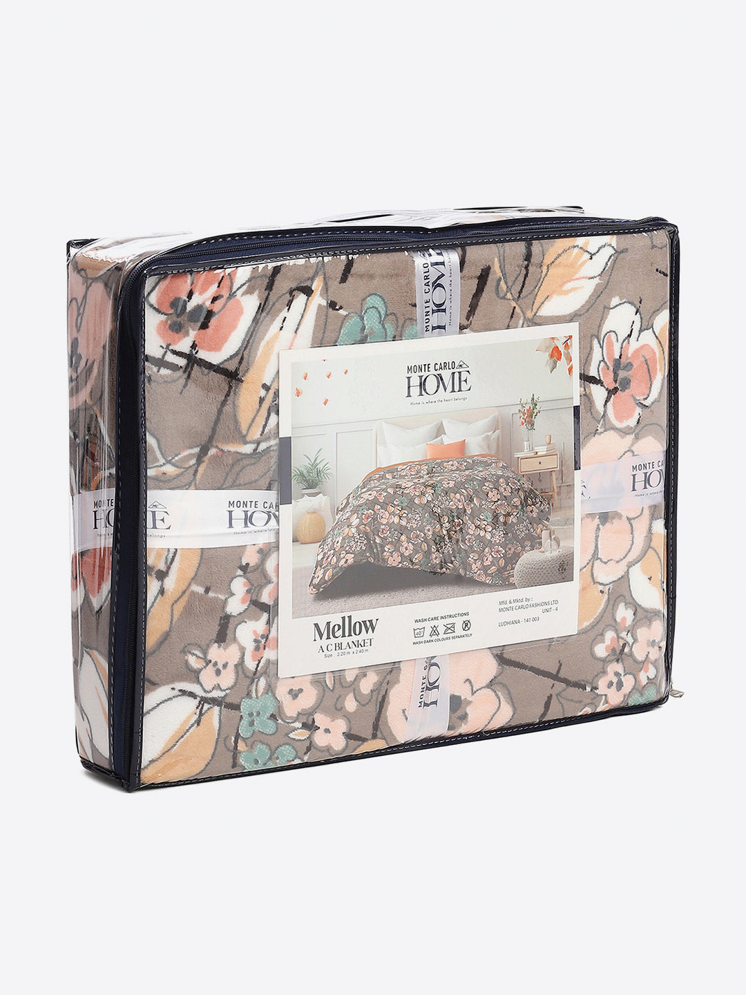 Printed Double Bed 210 GSM Blanket for AC Room - (Mellow)