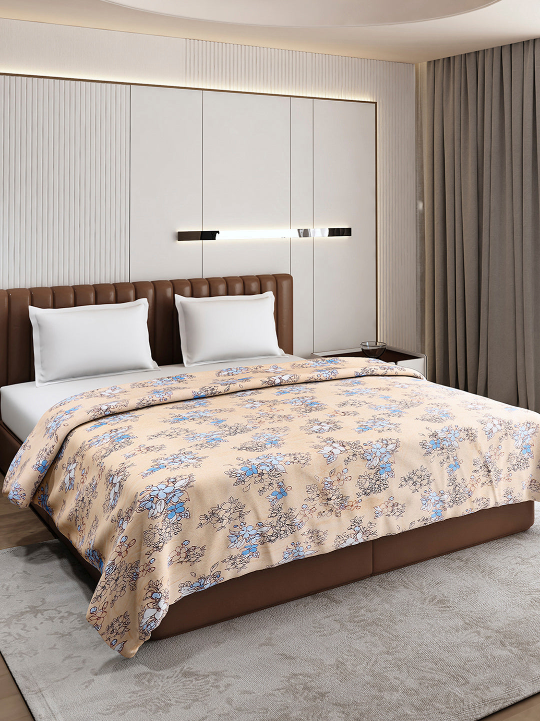Printed Double Bed 210 GSM Blanket for AC Room - (Mellow)